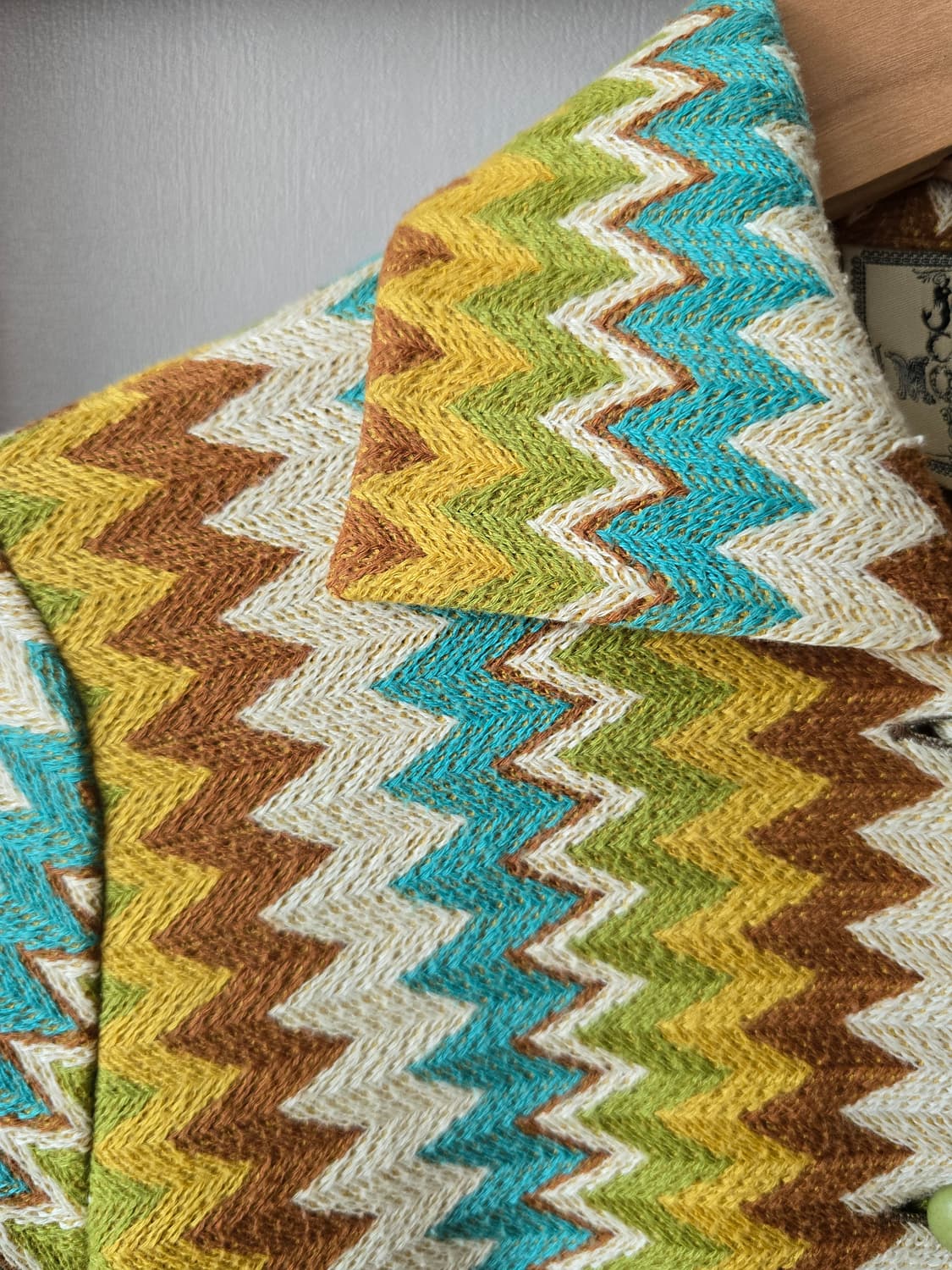 Jocomomola Zigzag Pattern Knit Jacket 상품이미지3