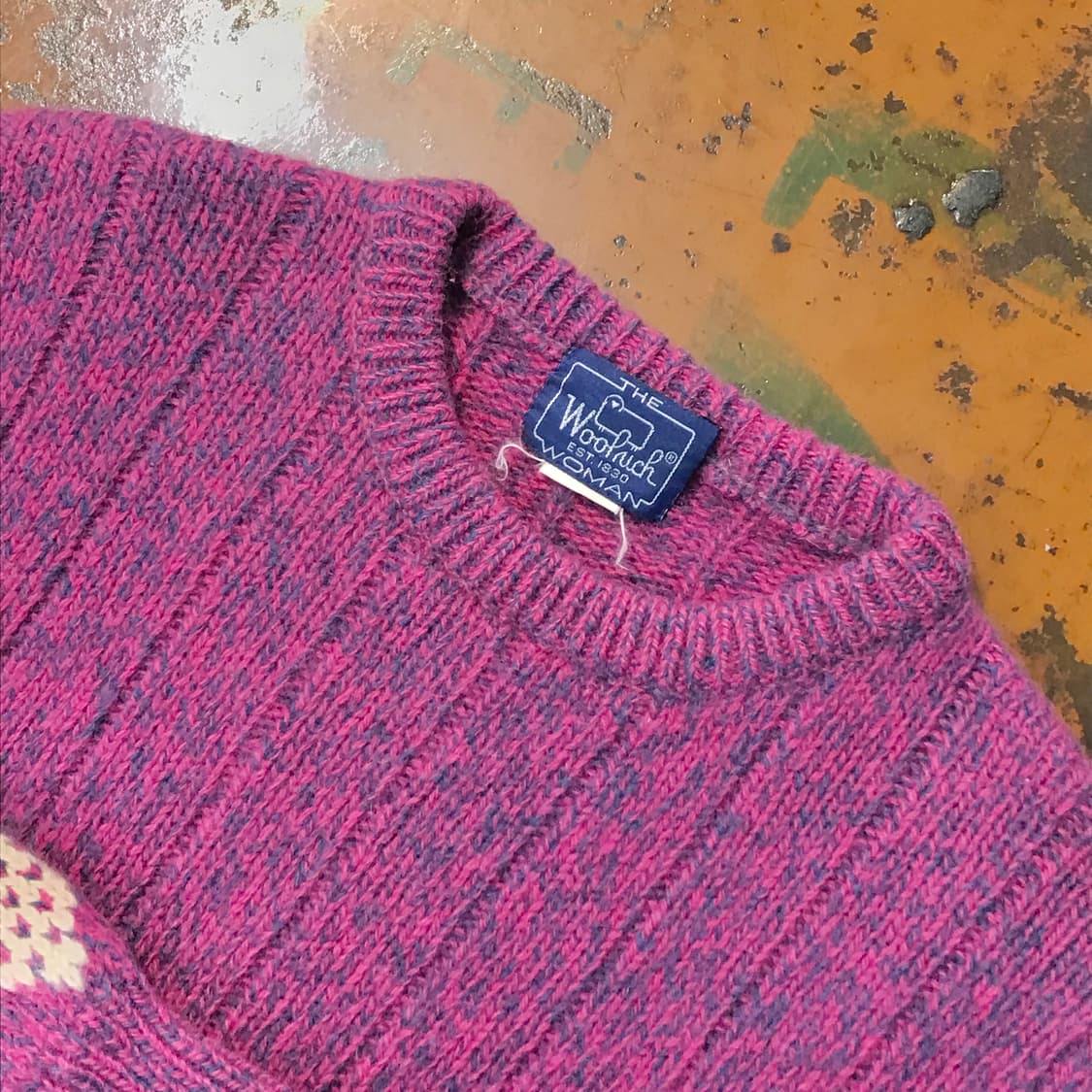 울리치 퍼플 하트 패턴 울 니트 여성 55 66  상품이미지3