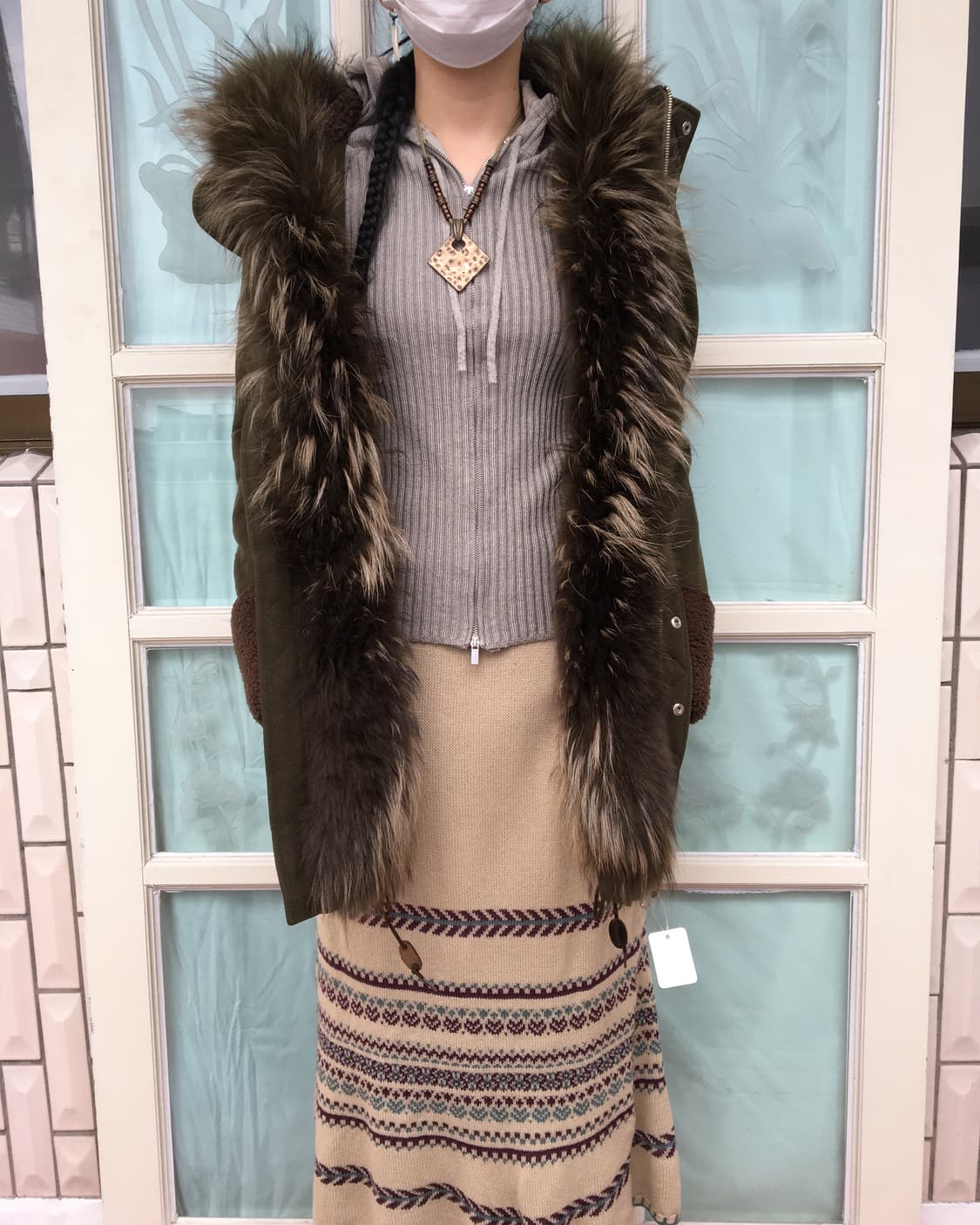 Fur point hood coat 상품이미지10