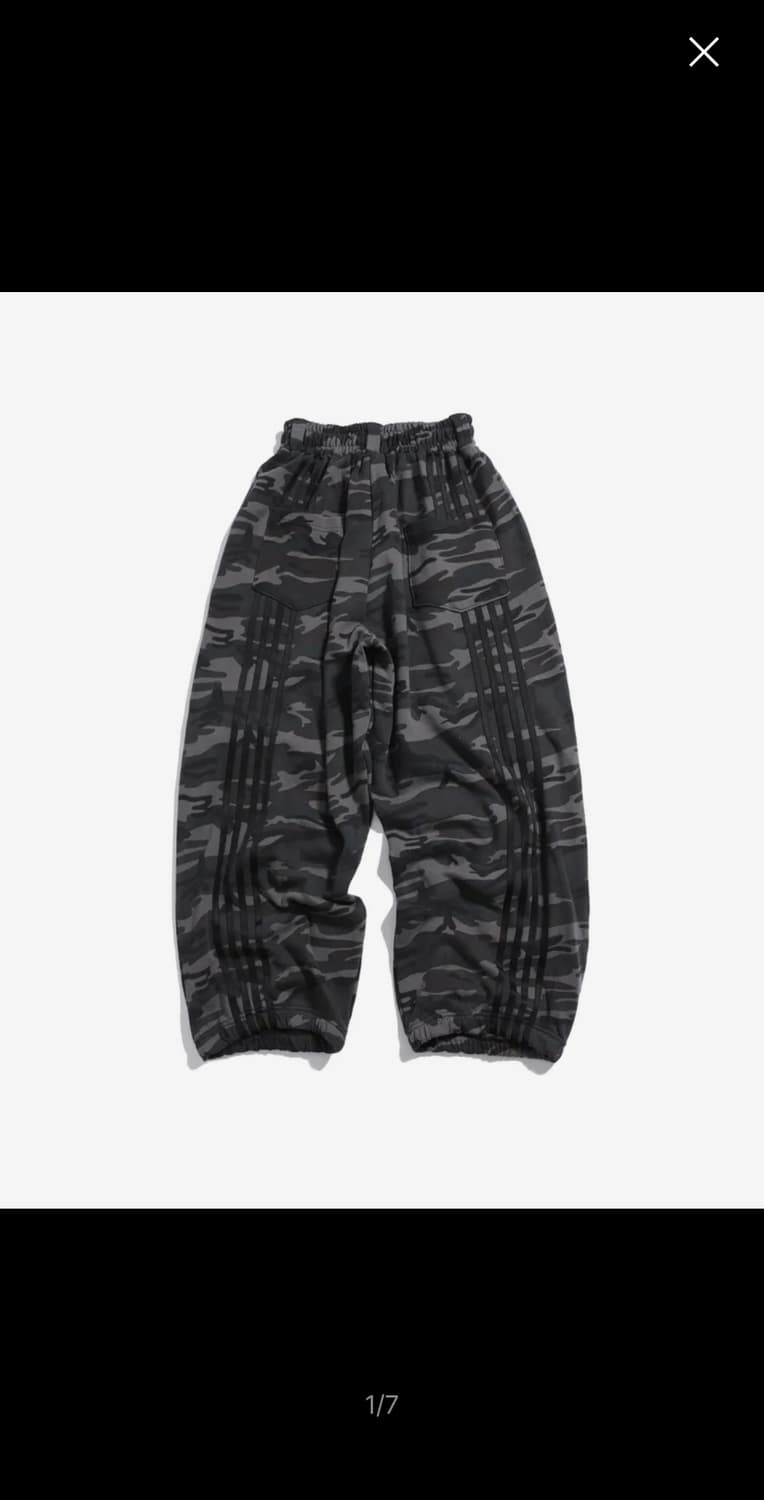 새상품) 비피투디스오더 투턱 와이드 팬츠 카모 상품이미지1