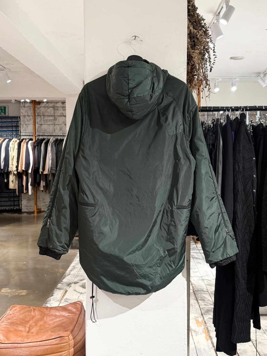 프라다 스포츠 99aw 카키 테크니컬 나일론 패딩 자켓 상품이미지6