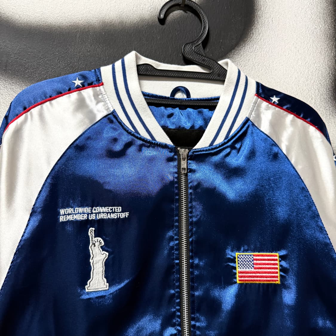 URBANSTOFF USA 자수 패치 디테일 집업 스카잔 자켓 상품이미지3