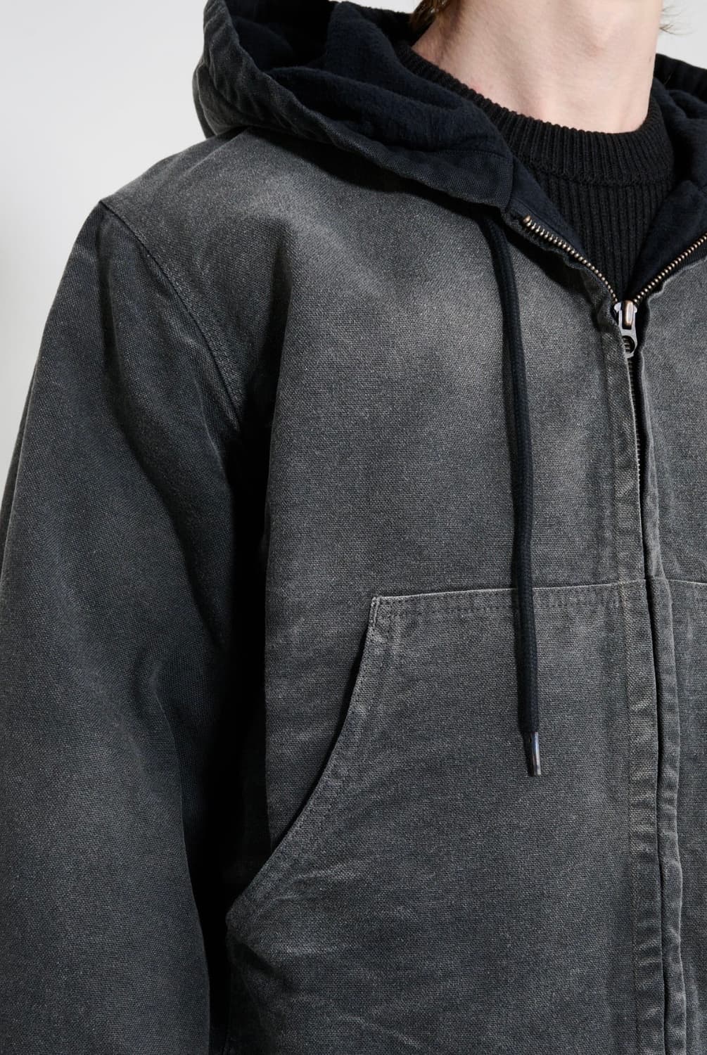 (새상품) 25FW 오라리 프로덕트 다이드 오가닉 코튼 덕 후드 집업 상품이미지4