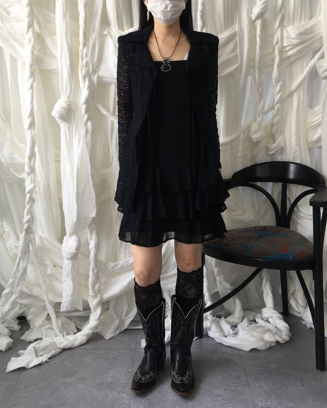 Ribbon point layer sleeveless onepiece 상품이미지6