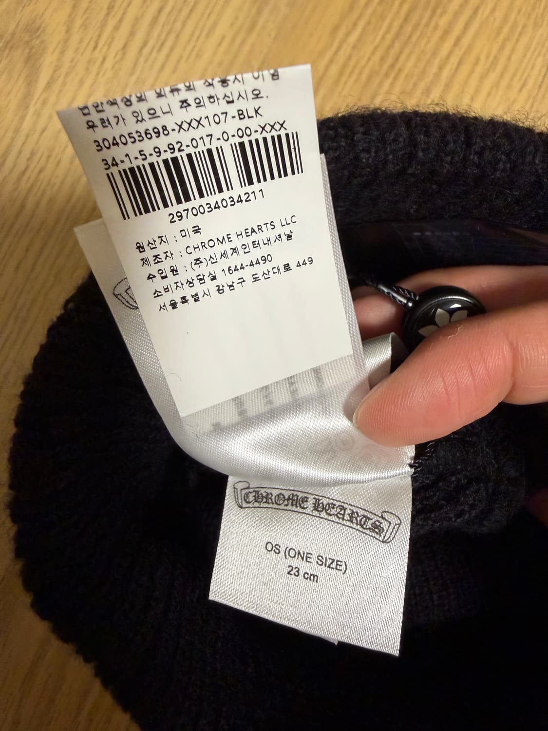 [os] 크롬하츠 홀스슈 비니 블랙 상품이미지5