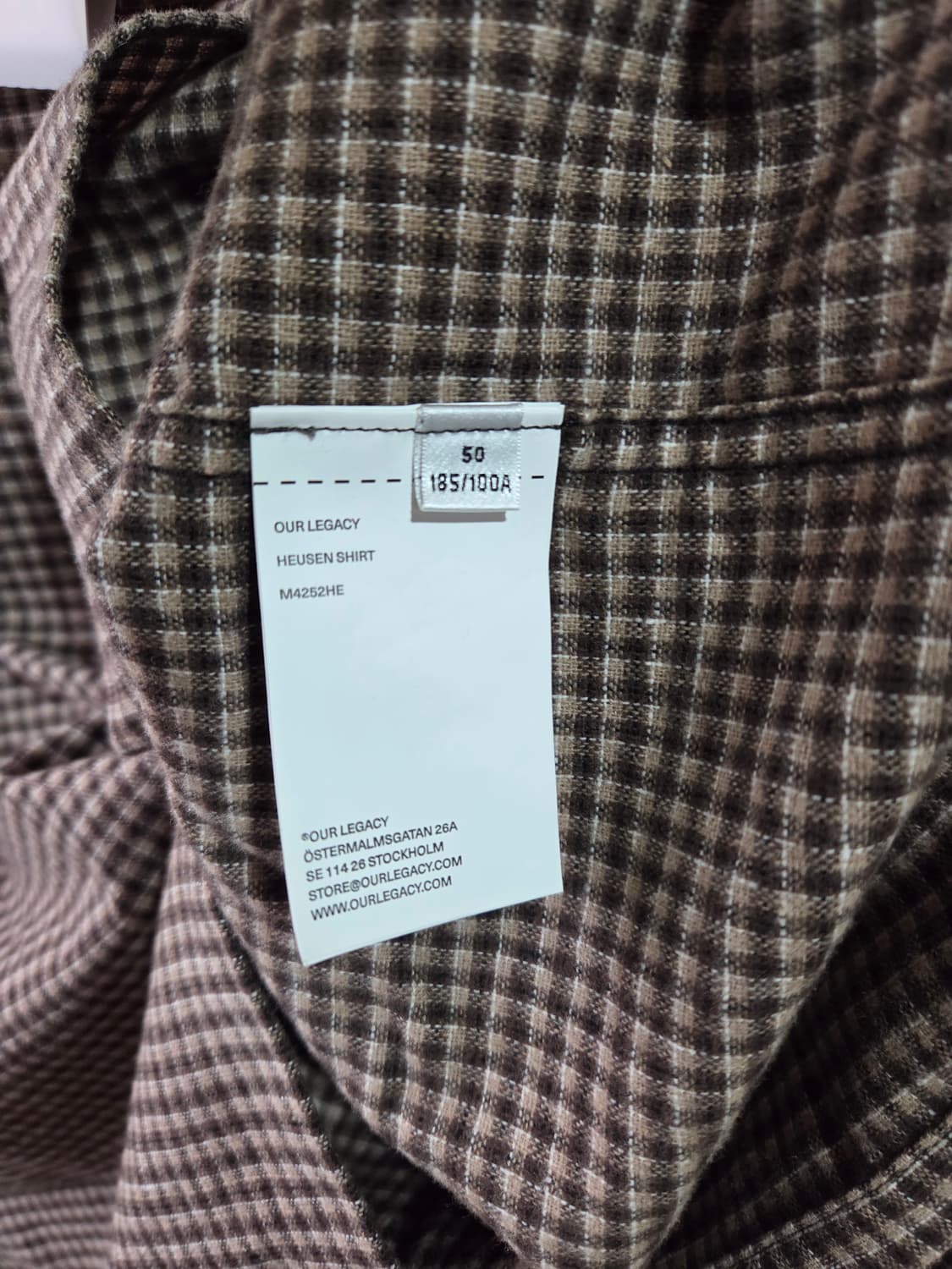 아워레가시 휴젠 셔츠 엔디노 플란넬 체크 사이즈50 상품이미지4