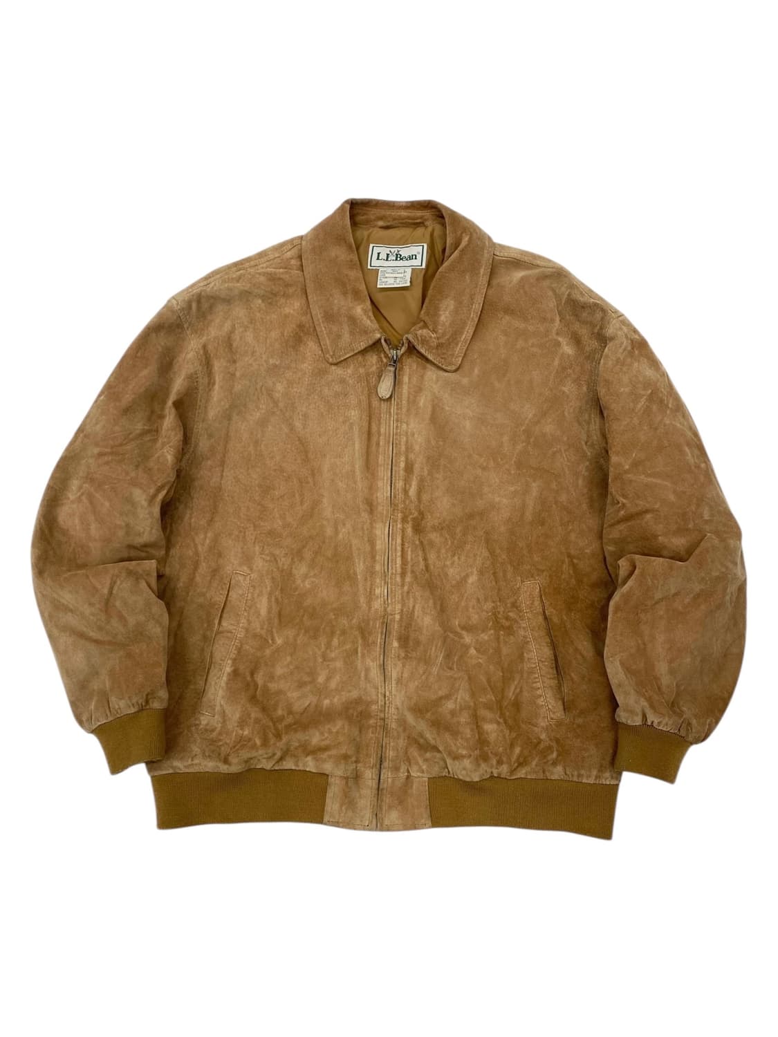 90‘s 엘엘빈 스웨이드 레더 블루종 자켓 상품이미지1