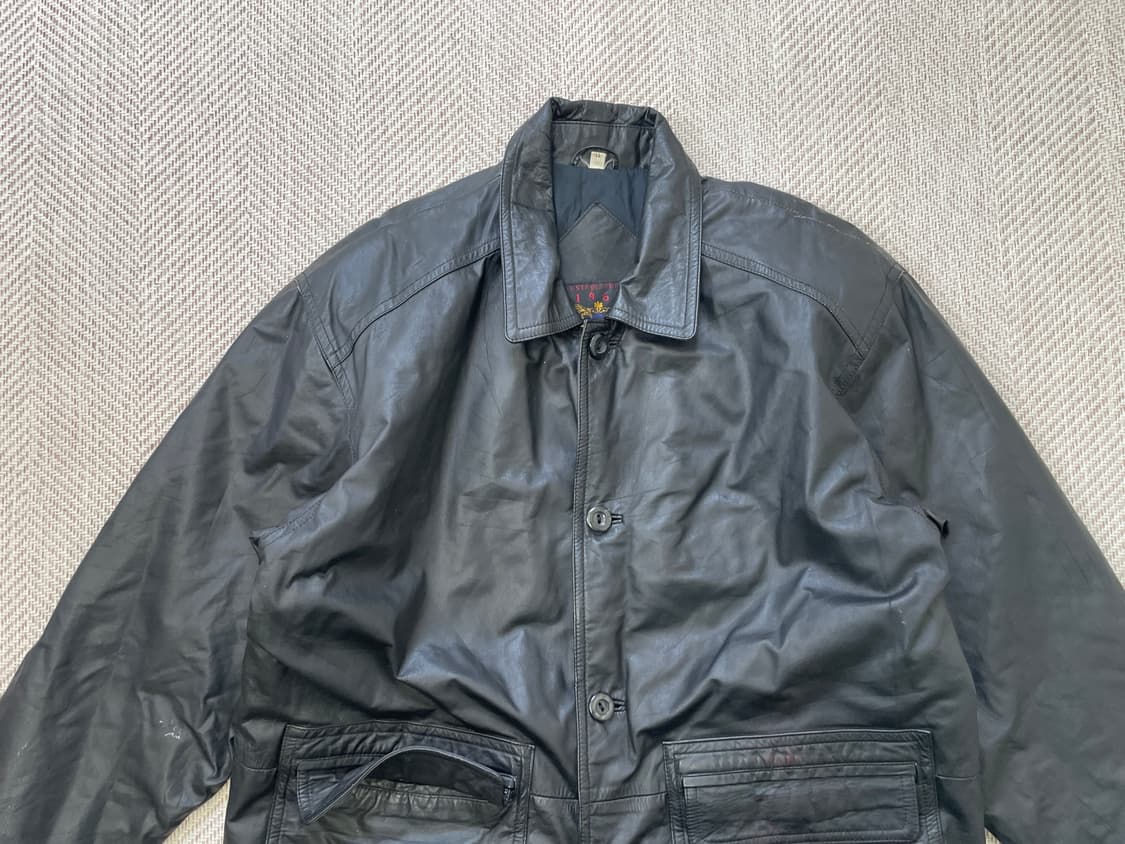 빈티지 양가죽 레더 카 코트  상품이미지3