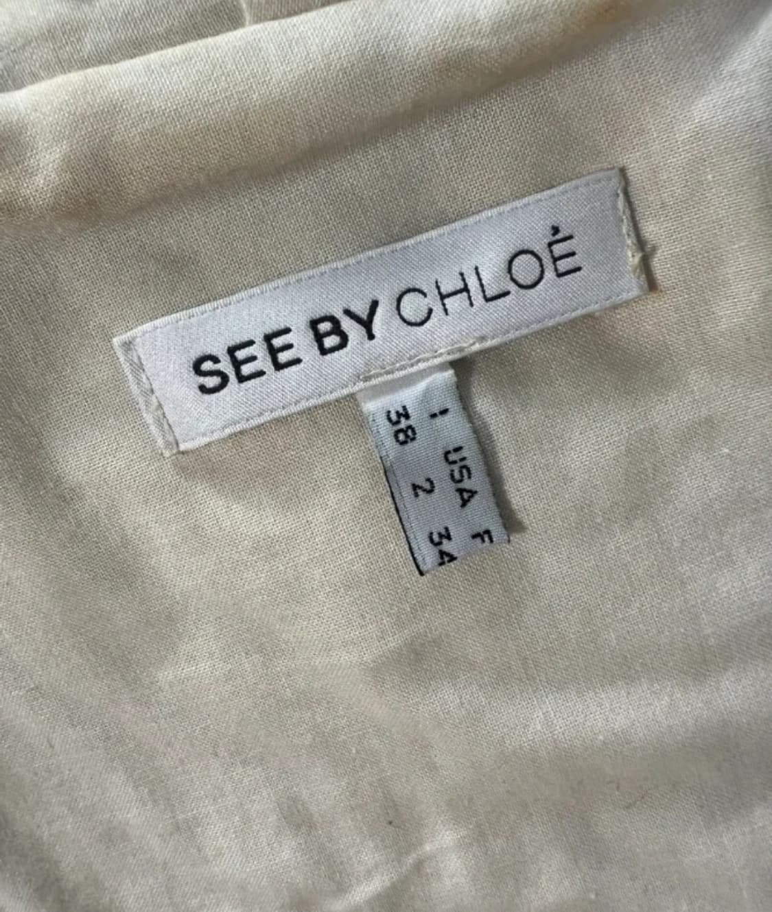 See By Chloé 아이보리 후드 퍼 자켓 상품이미지3