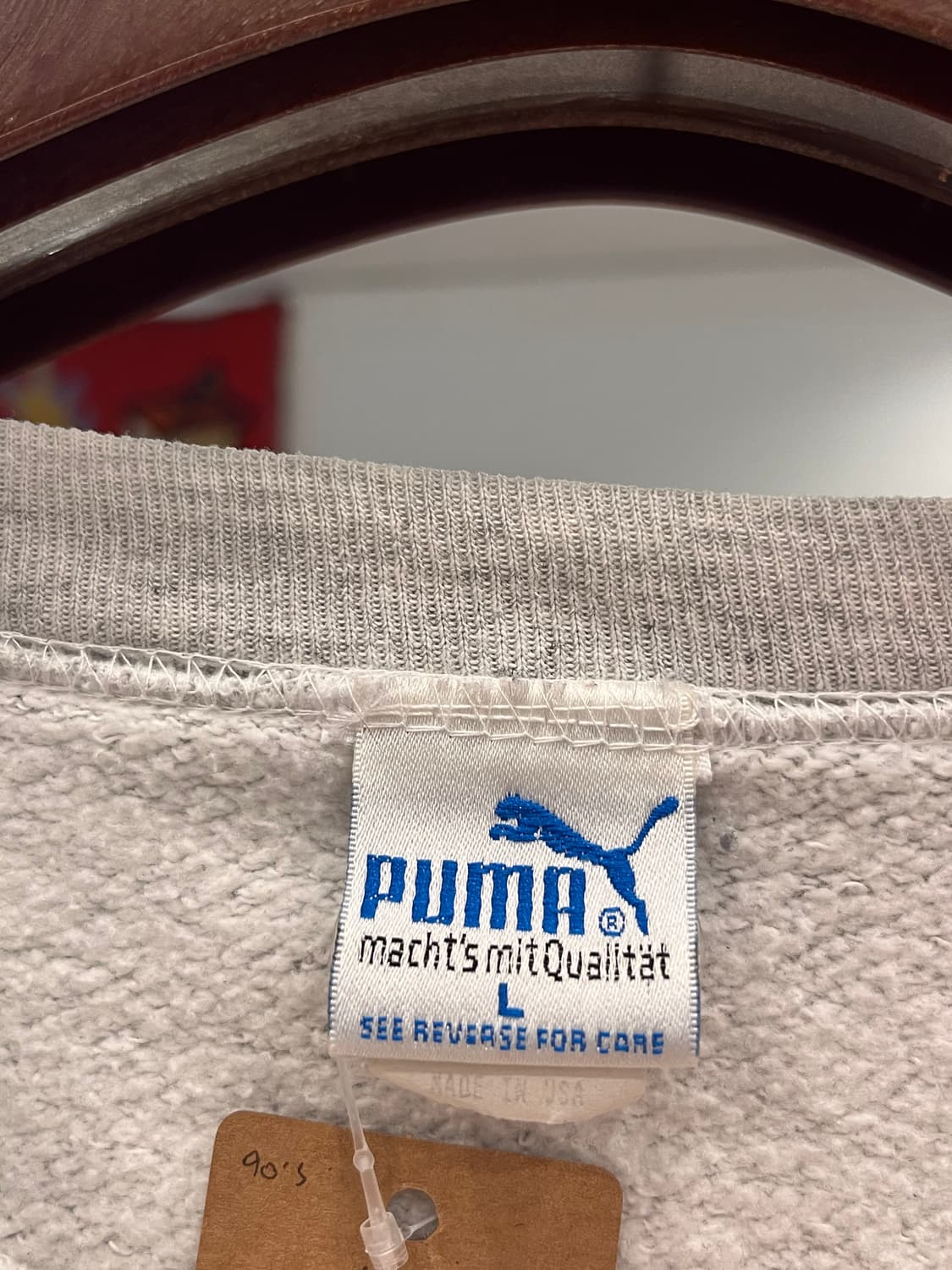 90s Puma 올드 푸마 빅 로고 스웻셔츠 (made in USA) 상품이미지8