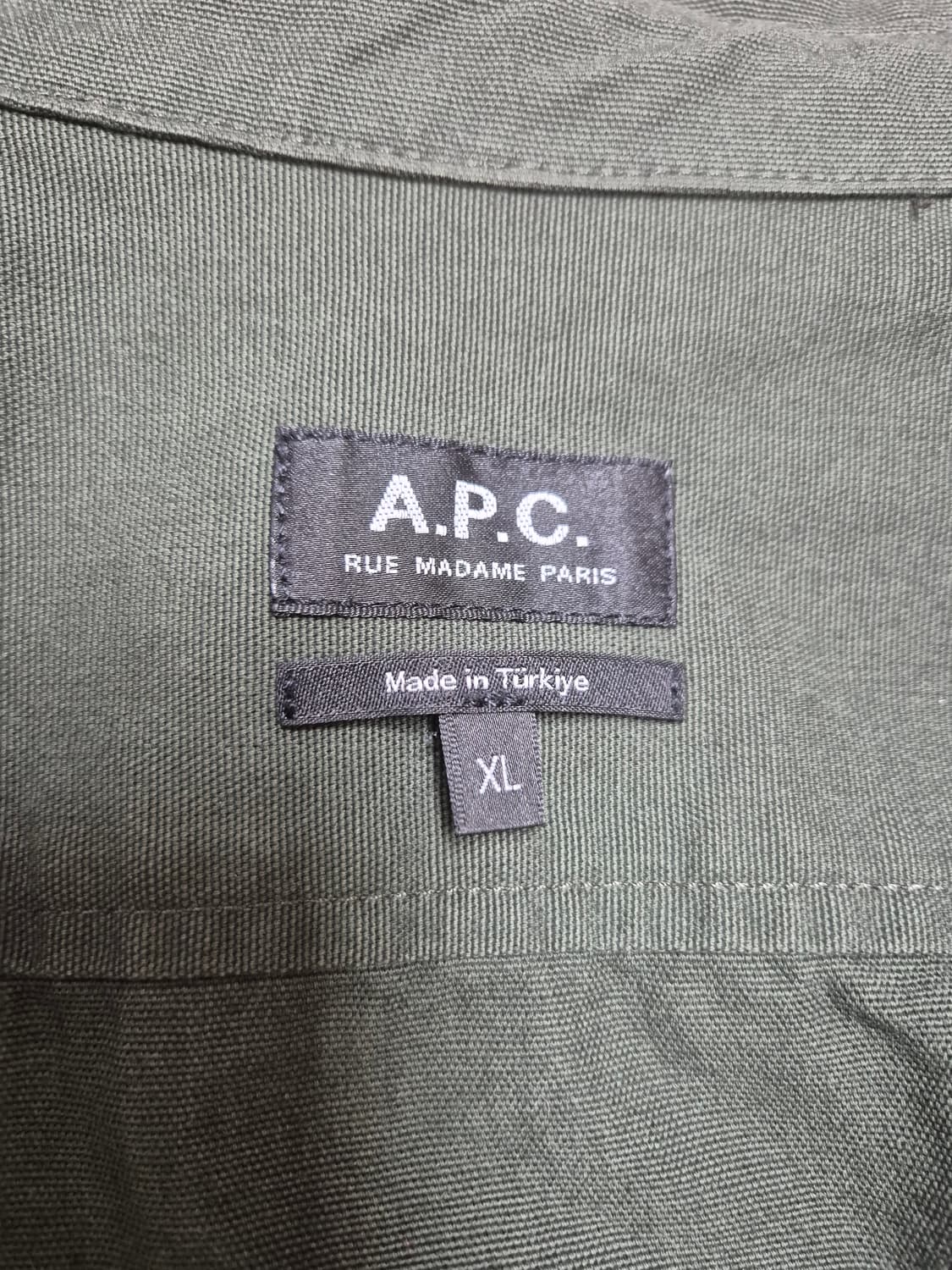 APC 그레이엄 카발리에 셔츠 XL 카키 상품이미지4