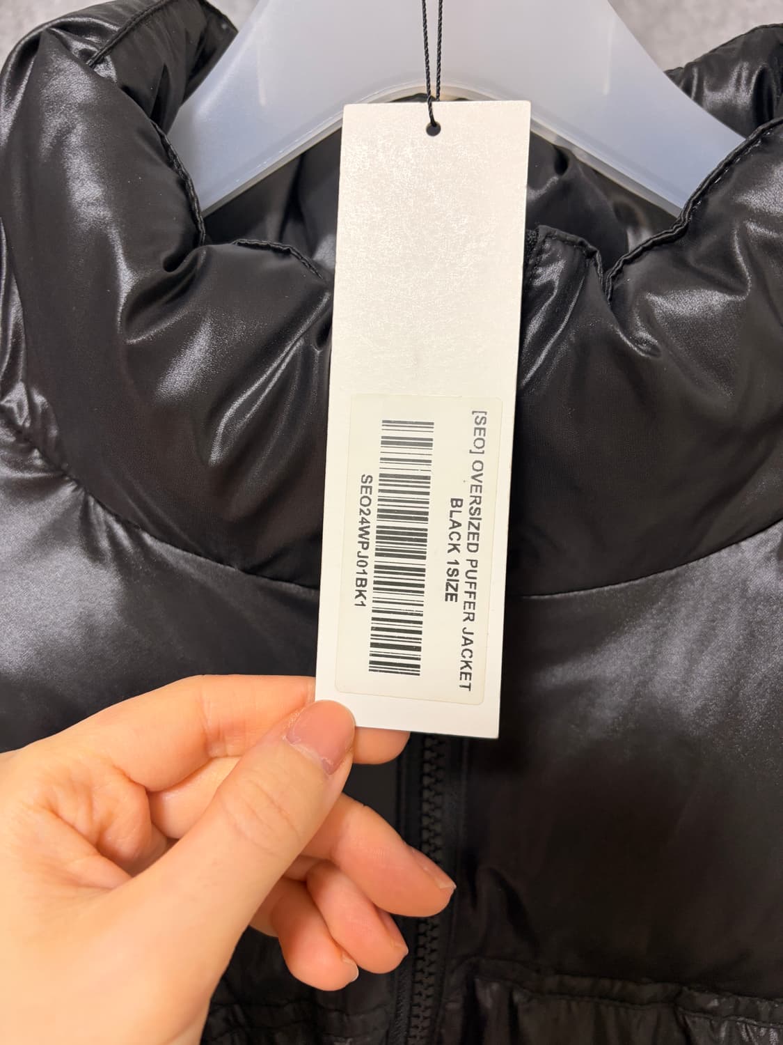 에스이오 오버사이즈 푸퍼 자켓 블랙 상품이미지6