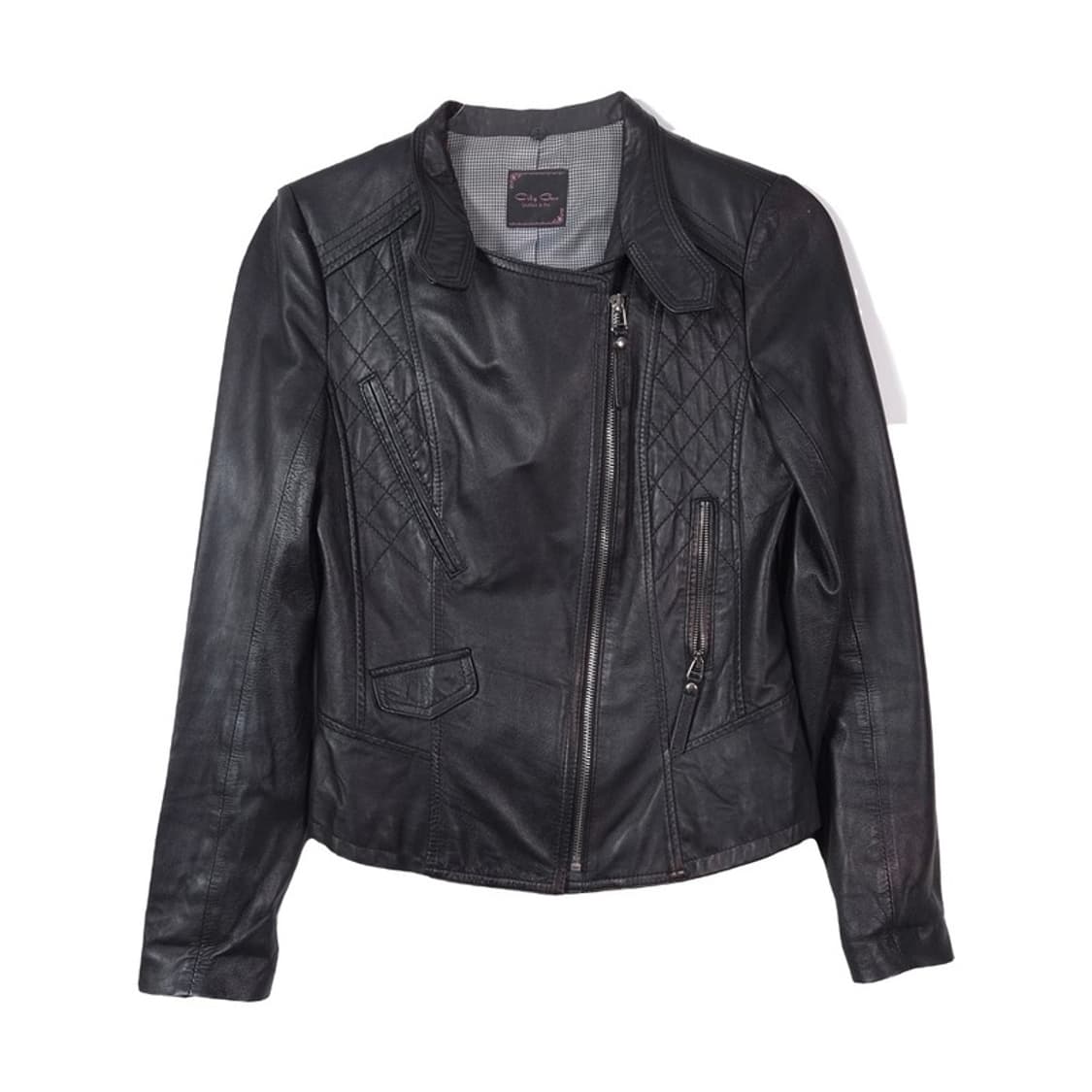 City Gee 이태리 램스킨 퀼팅 가죽 자켓 상품이미지1