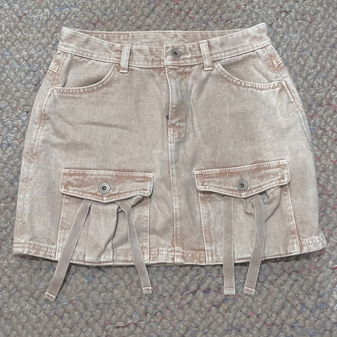 스컬프터 워싱 카고 스커트 핑크베이지 M 상품이미지1