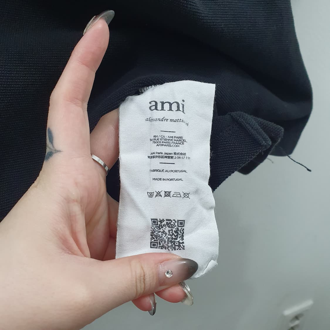 추L 아미 남성 블랙 캐주얼 카라 반팔티셔츠 상품이미지5