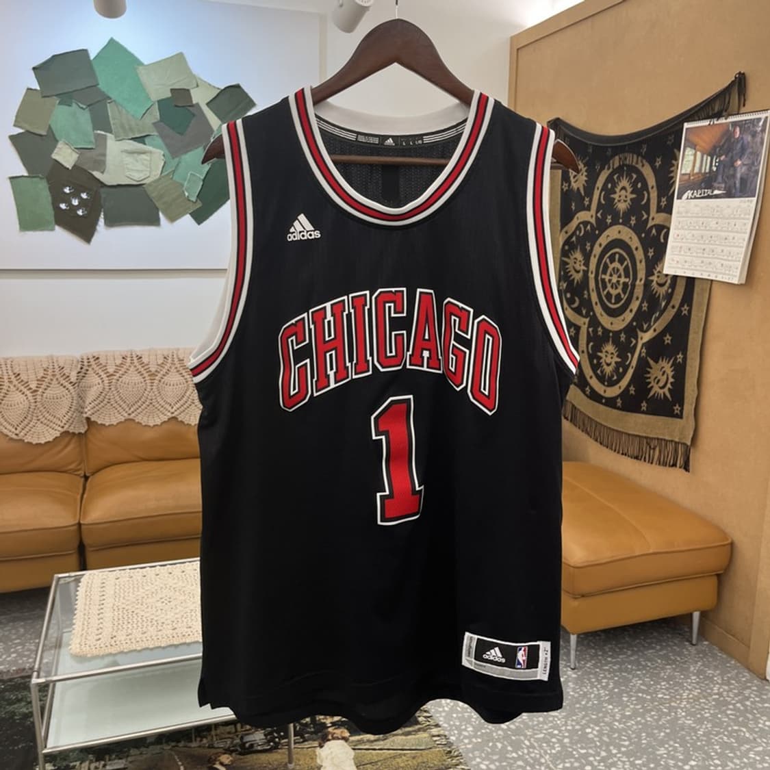 아디다스 NBA 시카고 불스 데릭로즈 스윙맨 져지 나시 L C11819 상품이미지3