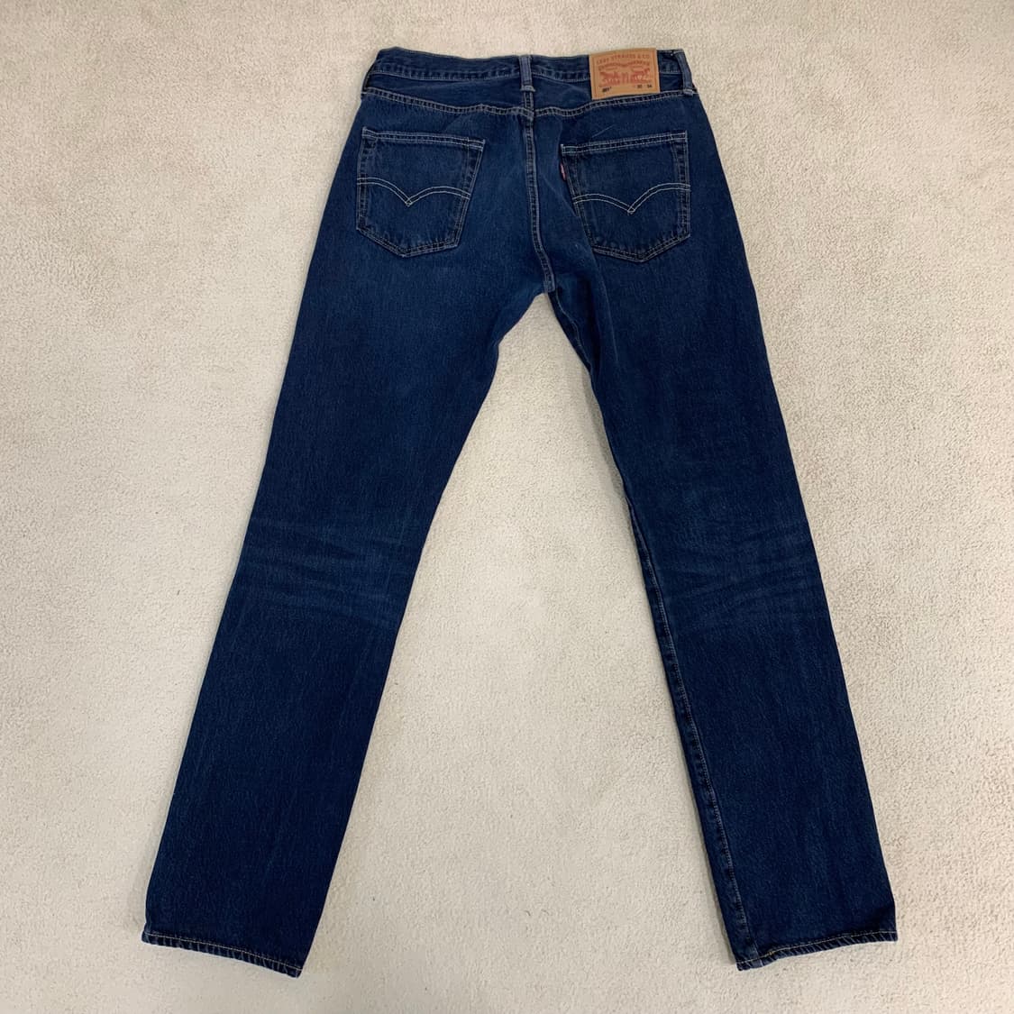 빈티지 리바이스501 워싱 데님팬츠(30사이즈) 남자청바지 진청 다크블루 상품이미지3