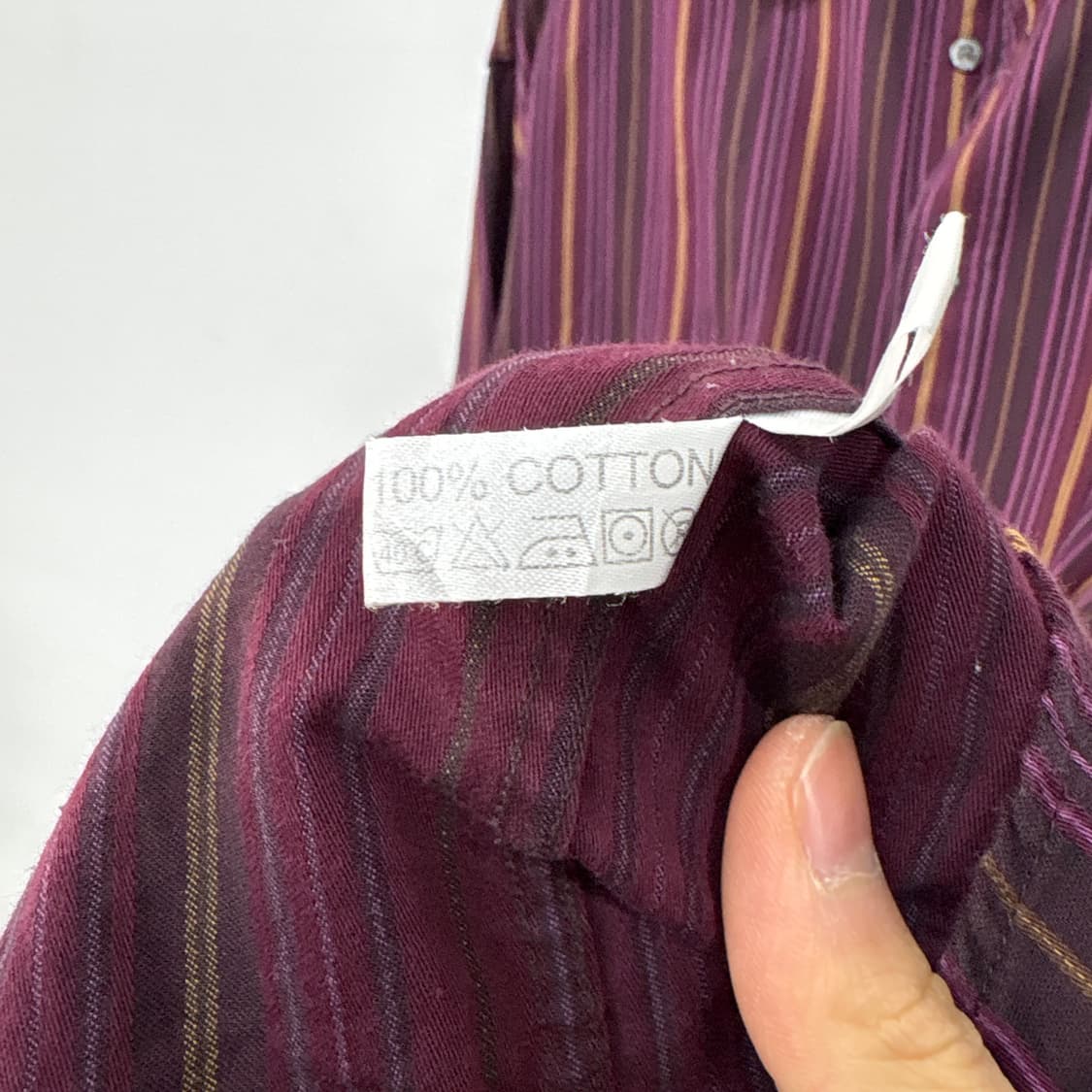 입생로랑 퍼플 스트라이프 남방 셔츠 남성 XL 상품이미지6