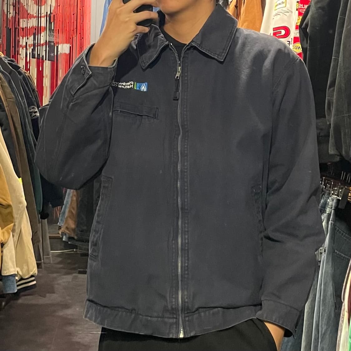 [IM] VTG 빈티지 네이비 카라 워크자켓 상품이미지5