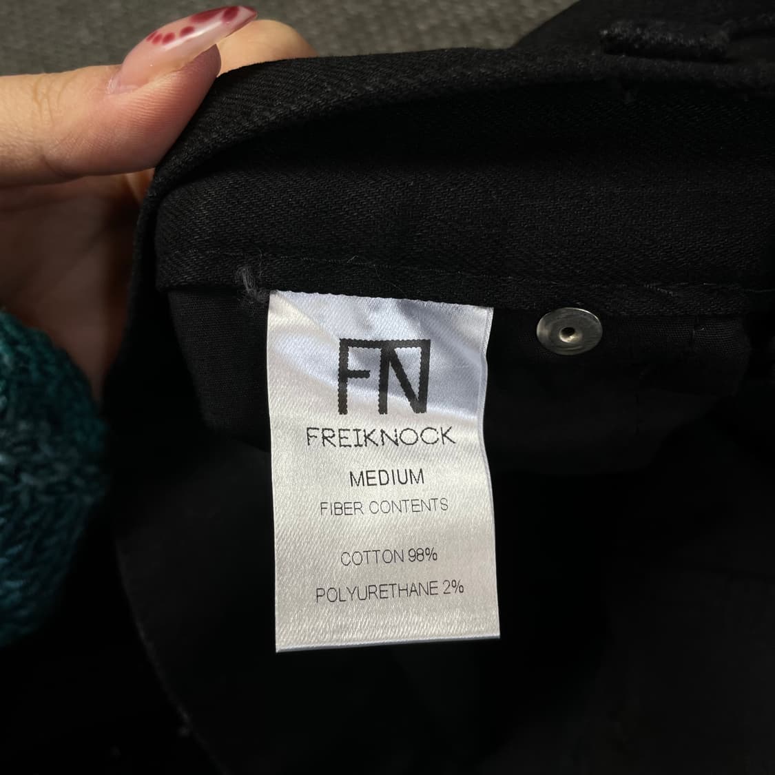 (30) 프라이노크 블랙 오르테가 자수 데님 팬츠 상품이미지5