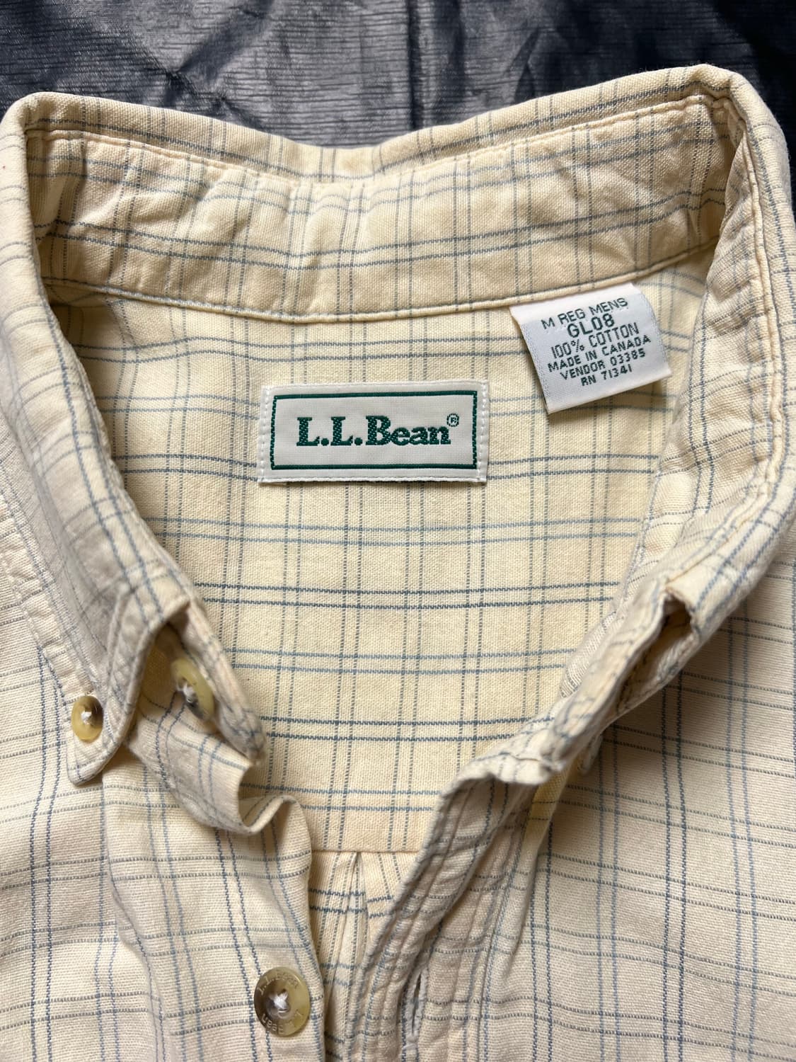 엘엘빈 베이지 코튼 버튼다운 셔츠 M 상품이미지2