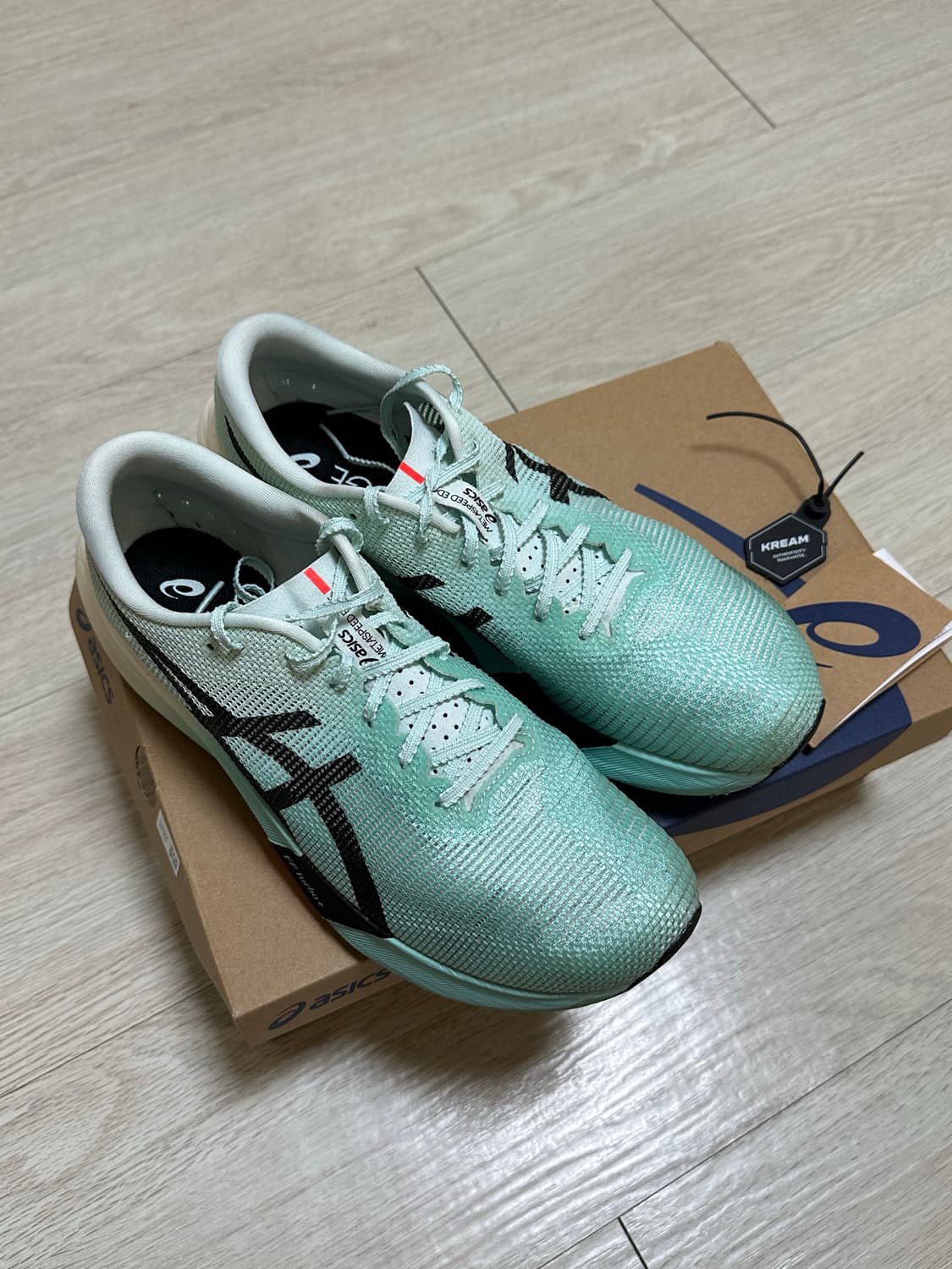 [270] 아식스 메타스피드 엣지 파리 일루미네이트 민트 블랙 상품이미지1