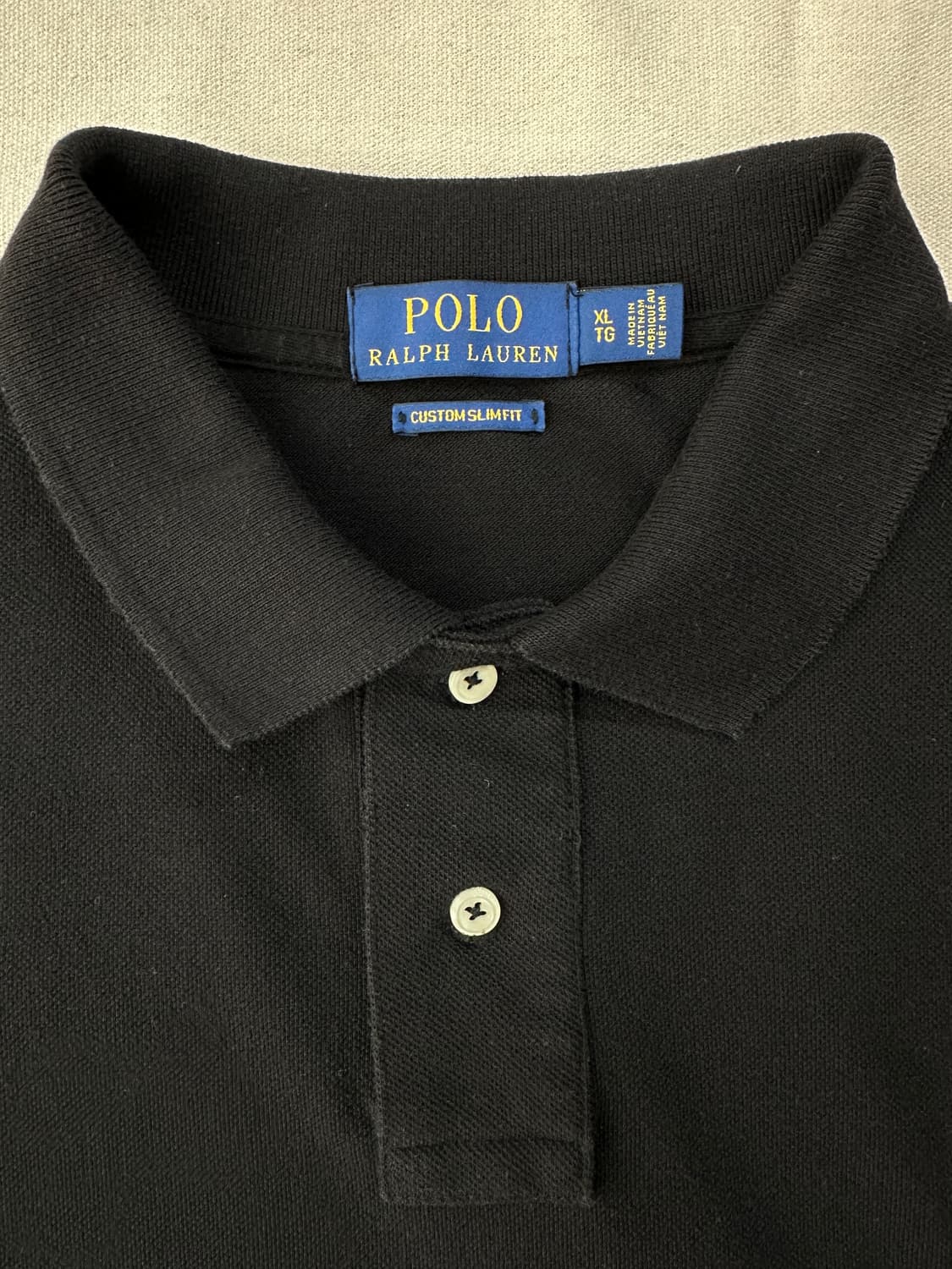 폴로 랄프로렌 반팔 피케 카라티 블랙 커스텀슬림핏 XL 상품이미지4