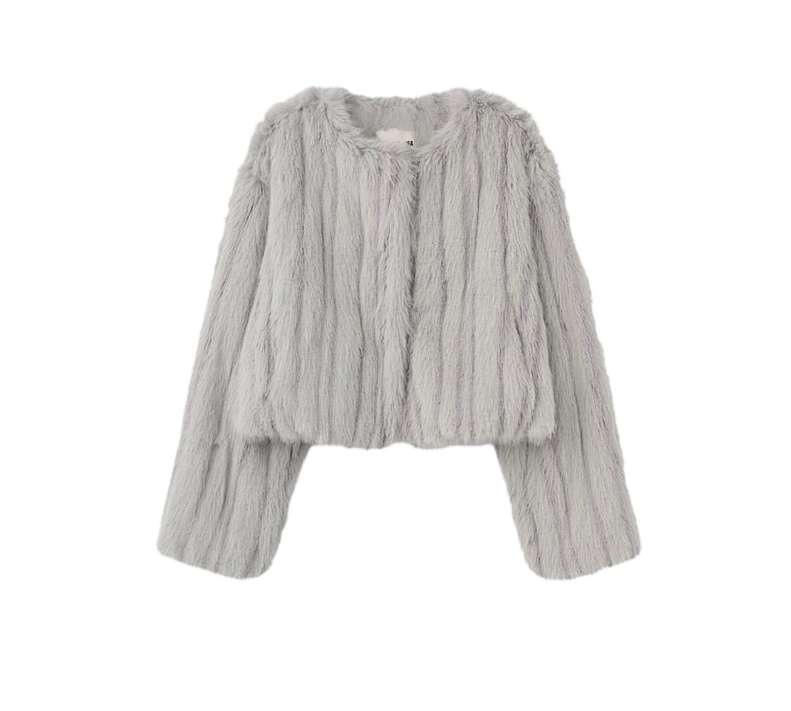 제너럴아이디어 노 카라 퍼자켓 상품이미지1