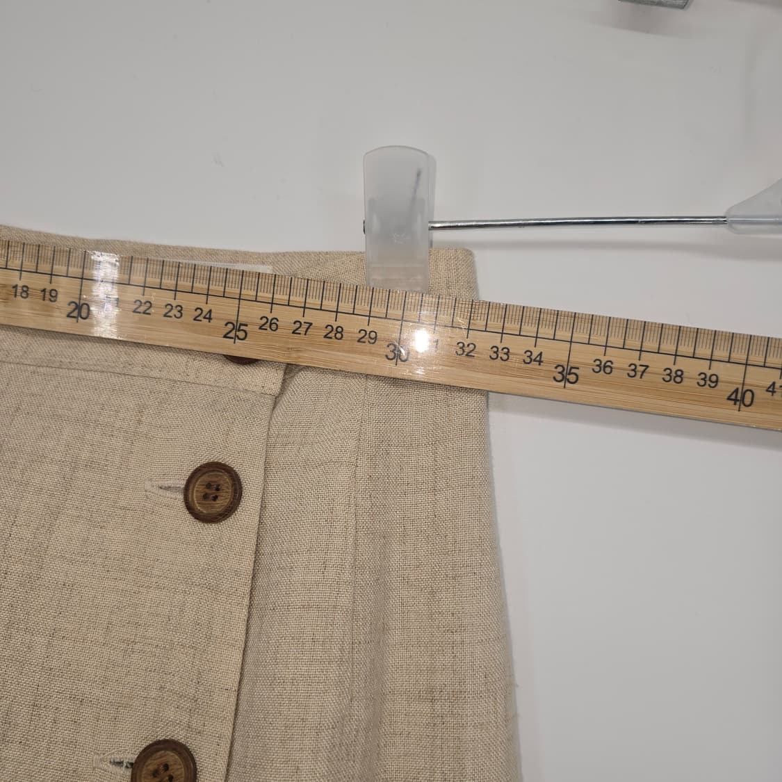 ANNCHEPI 베이지 린넨 혼방 랩 스커트 25 [E30579] 상품이미지3