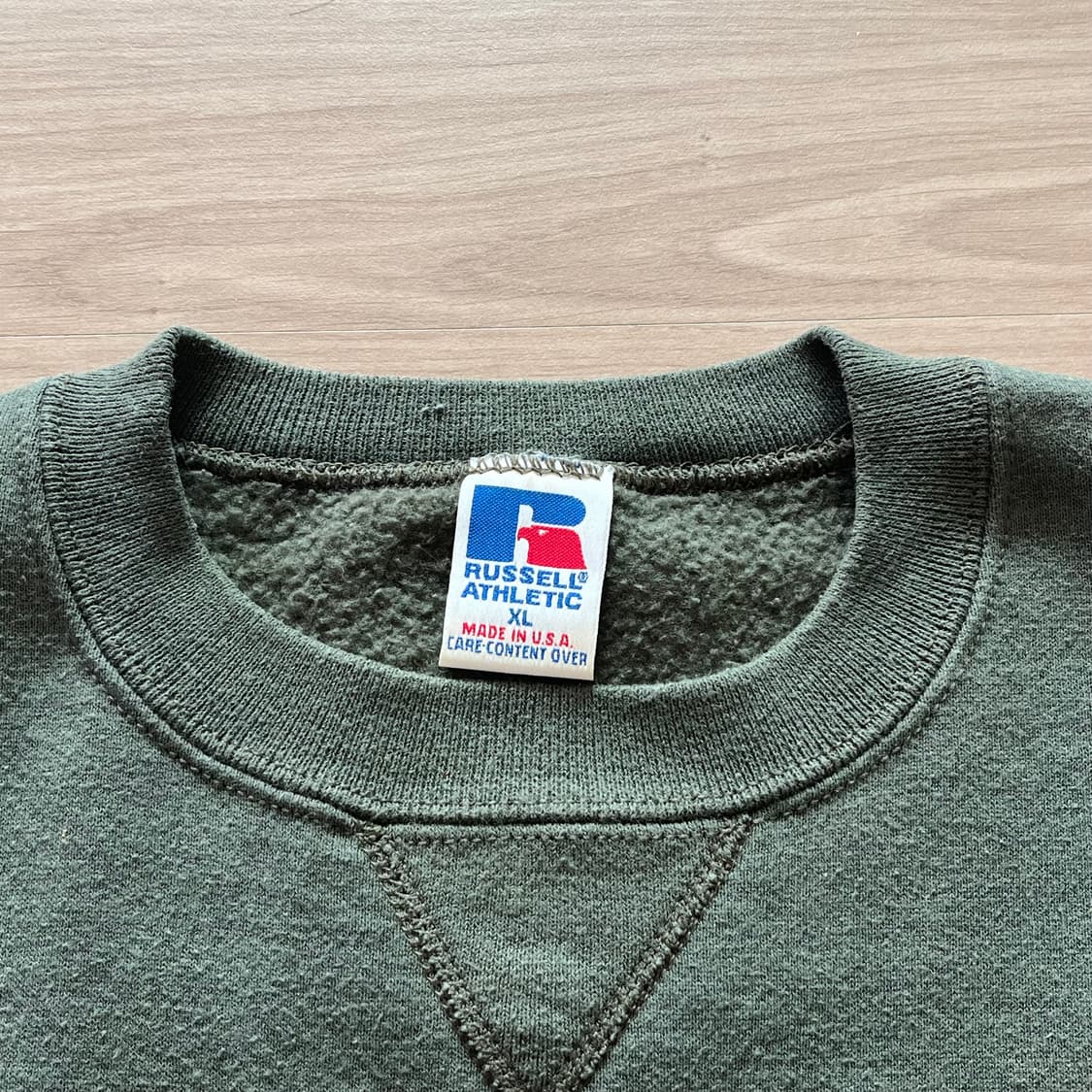 [XL] 90s 빈티지 러셀 스웻셔츠 맨투맨 올리브그린 상품이미지2