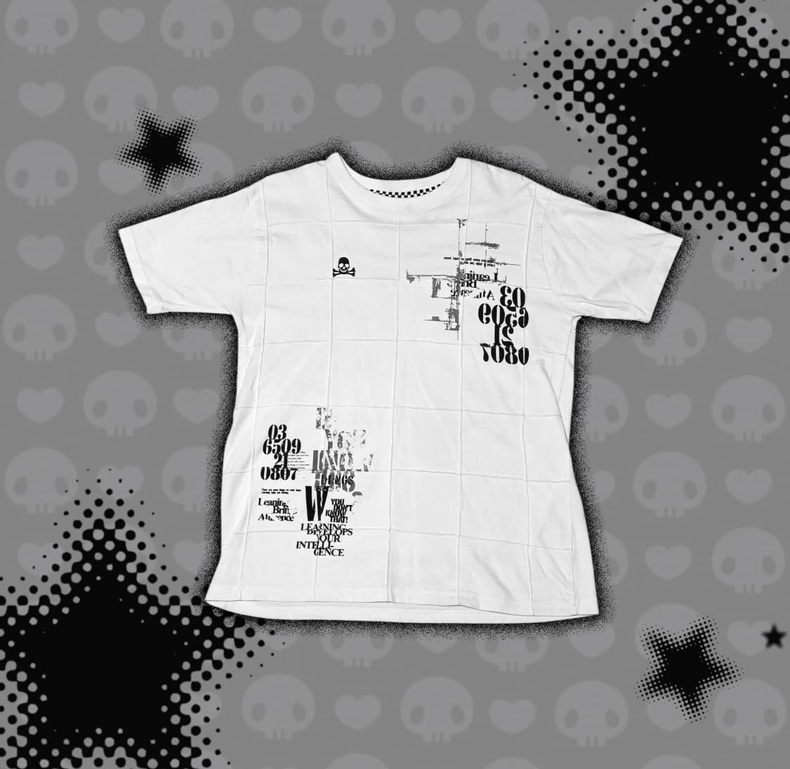 펑크y2k 해골 스컬 레터링 반팔 티셔츠 상품이미지1