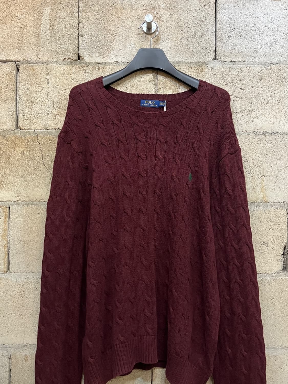 폴로 랄프로렌 버건디 케이블 니트 상품이미지2