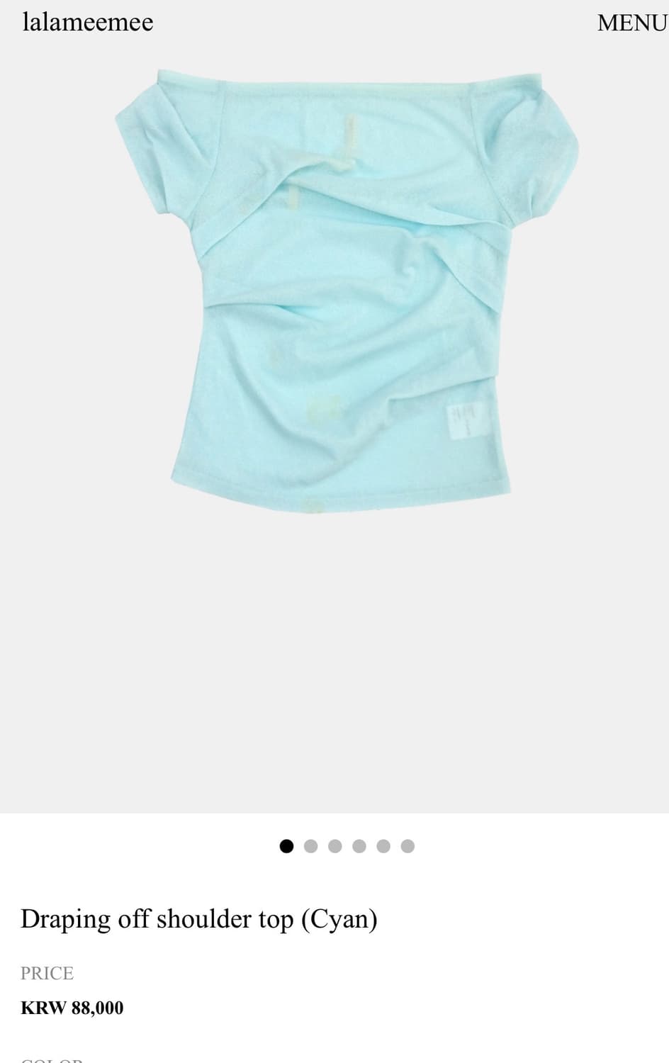 lalameemee 라라미미 오프숄더탑 상품이미지2