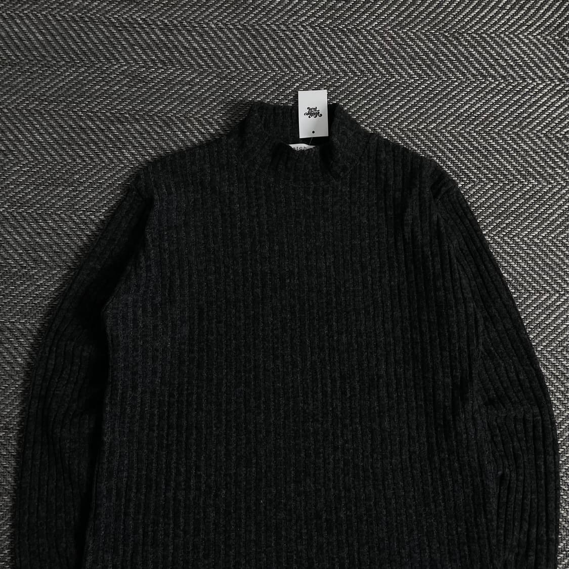 빈티지 골지 스웨처 챠콜 그레이o 3254 상품이미지4