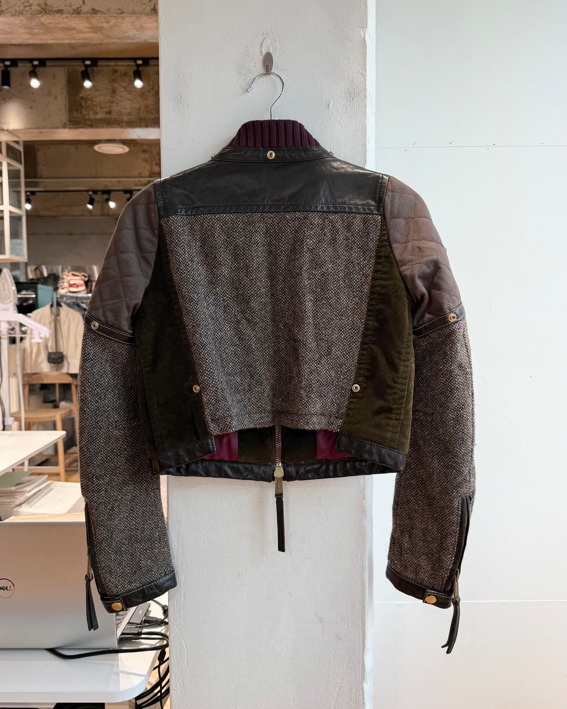 디스퀘어드2 카키 퀼팅 크롭 바이커 자켓  상품이미지7