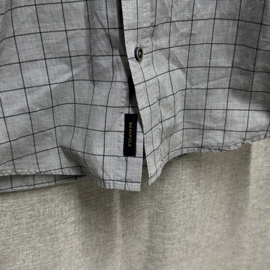 [M] 빈폴 여름용 얇은 체크 긴팔 셔츠 남방 상품이미지5