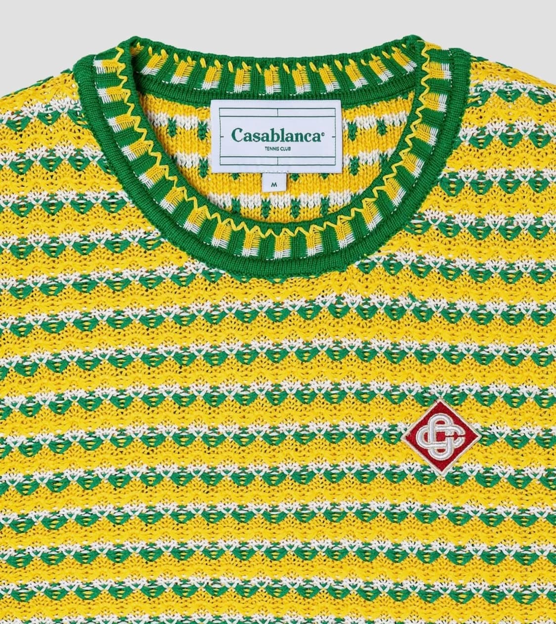 (M) 카사블랑카 지그재그 니트 조끼 베스트 그린 상품이미지6