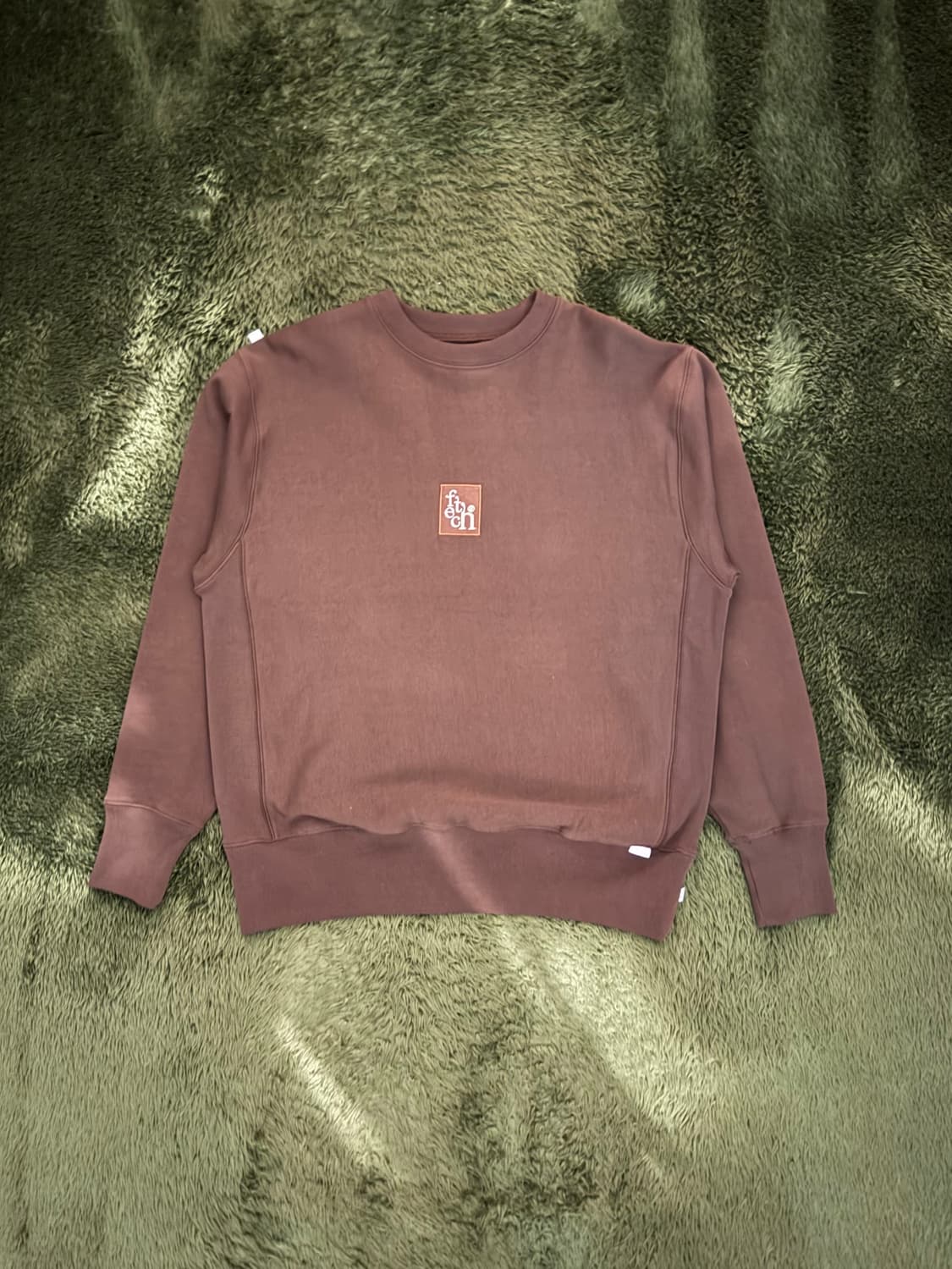 [M] Fetch 페치 선데이 엠브로이더리 로고 스웻셔츠 브라운 상품이미지1