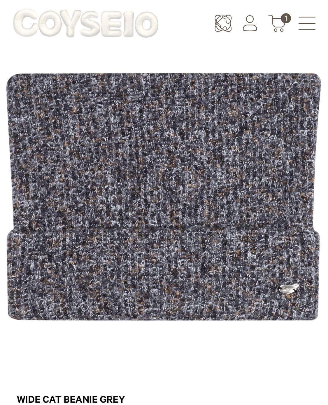 코이세이오 와이드 캣 비니 그레이 팝니다 상품이미지1