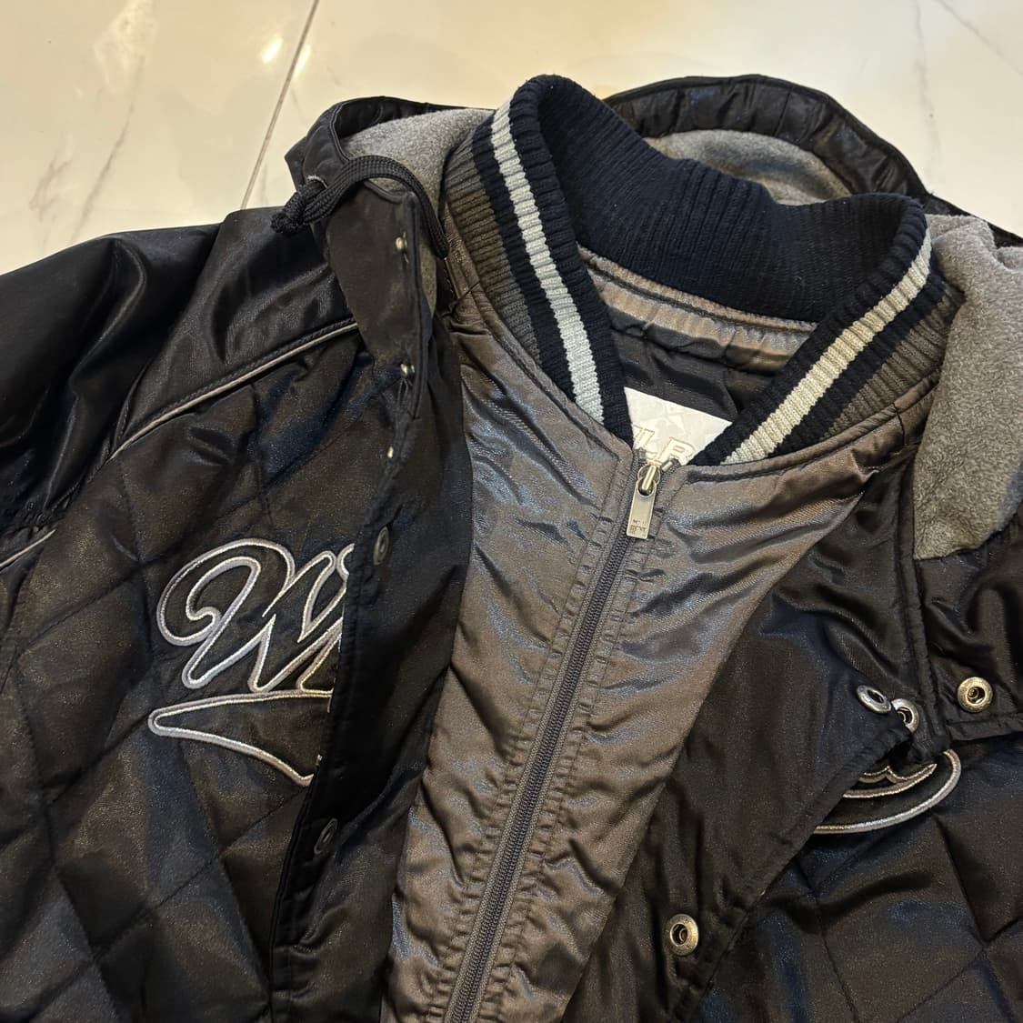 MLB 시카고 화이트삭스 후드바시티 누빔 검정 100 상품이미지6