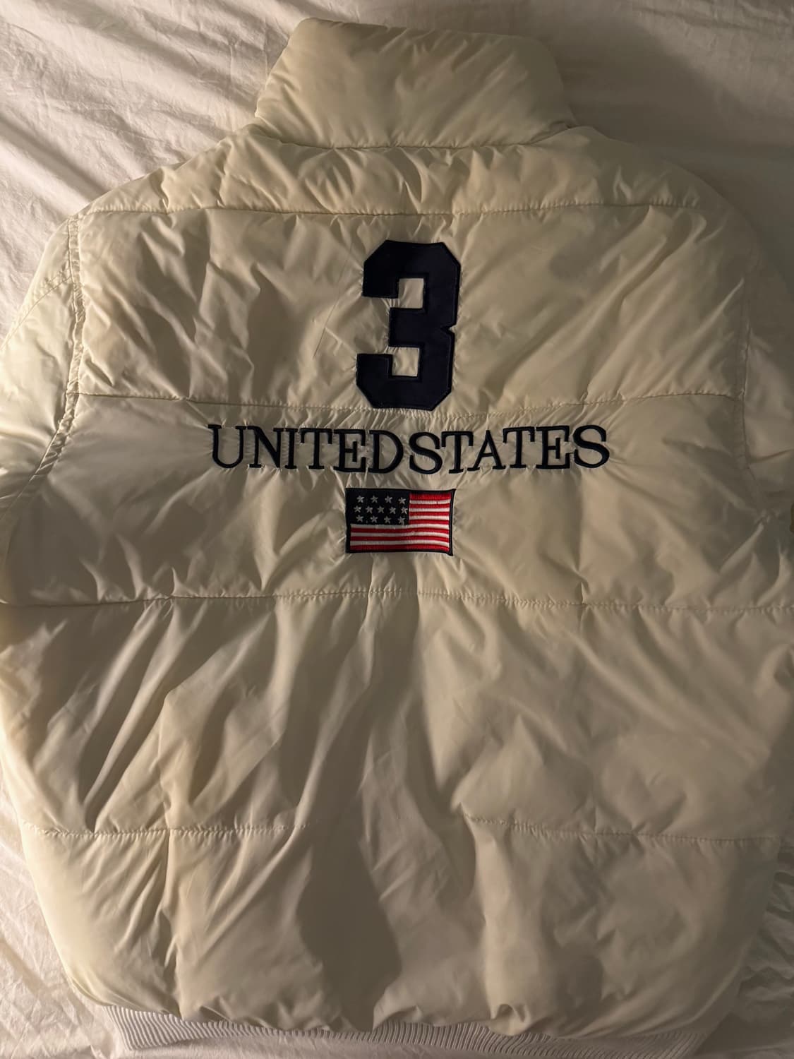 폴로 빅포니 성조기 패딩 아이보리 상품이미지3