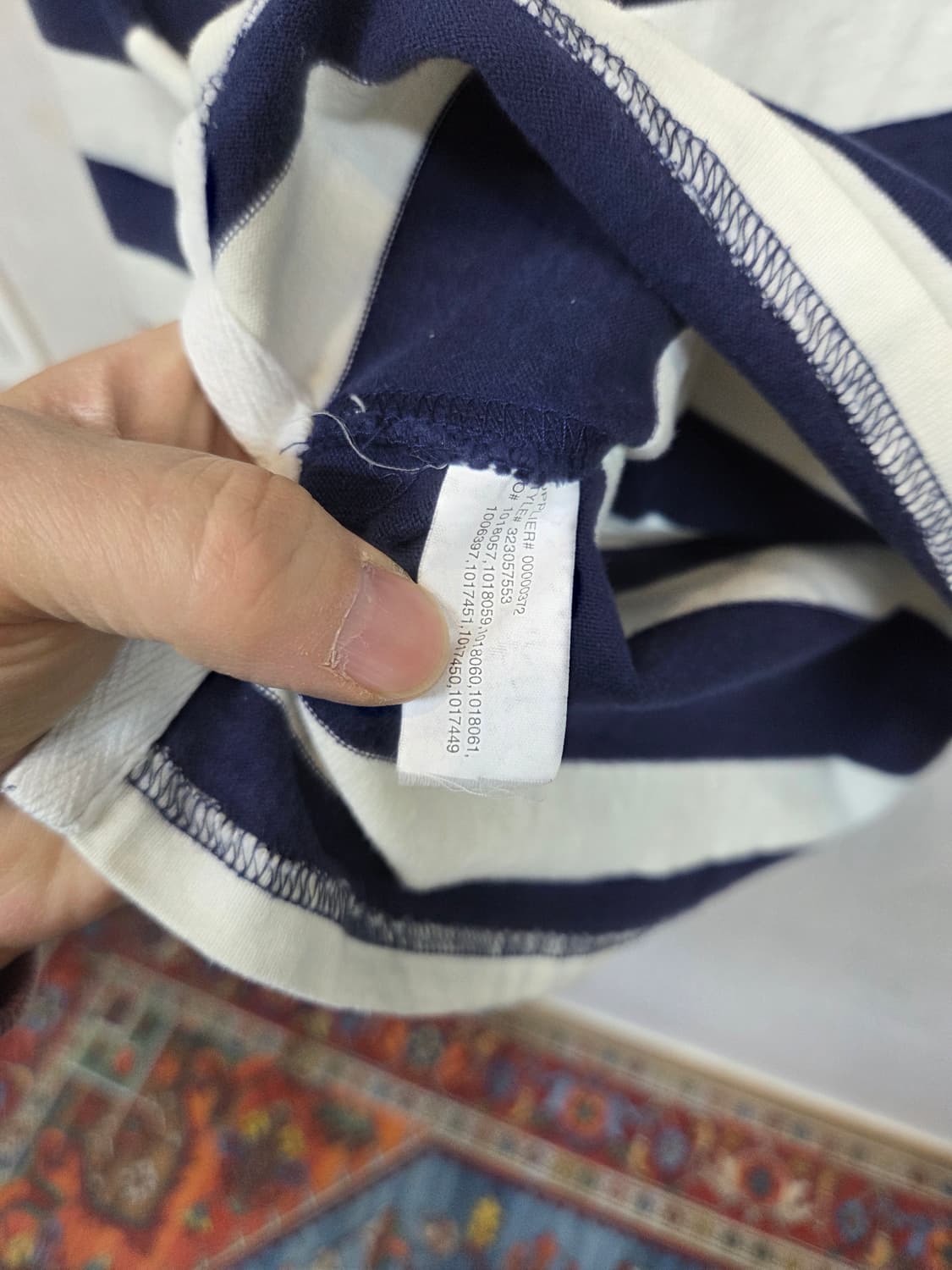 폴로랄프로렌 여성 럭비 스트라이프 카라긴팔 xl 상품이미지4