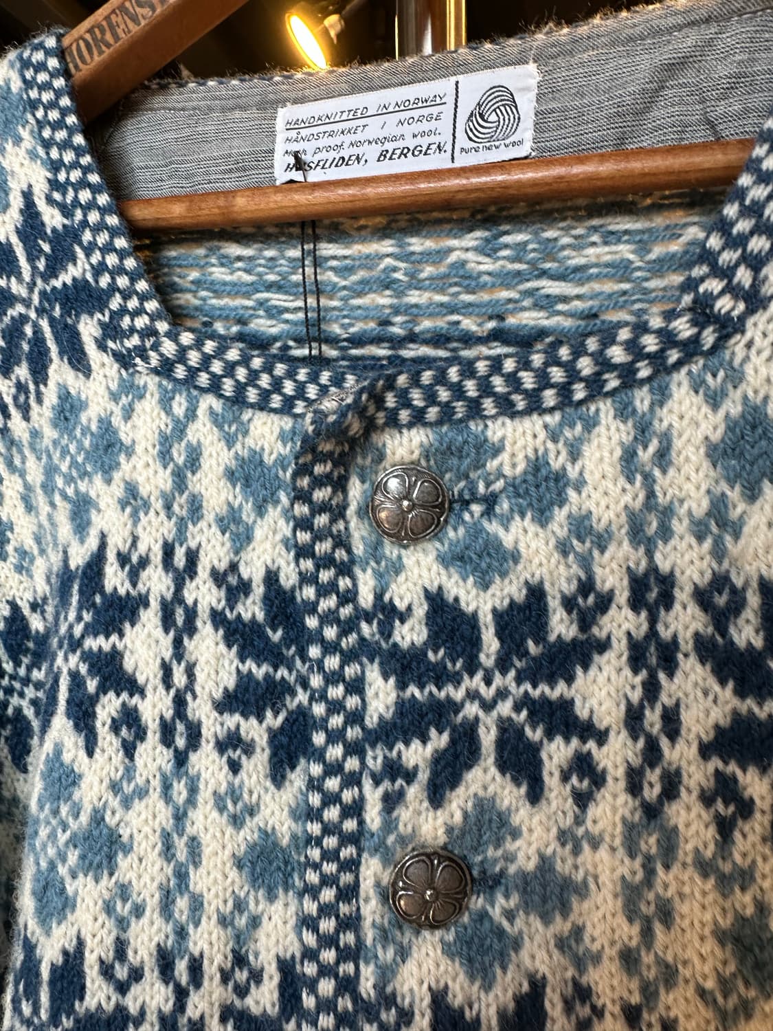 Husfliden Bergen 핸드니트 헤비 울 노르딕 스웨터 상품이미지5