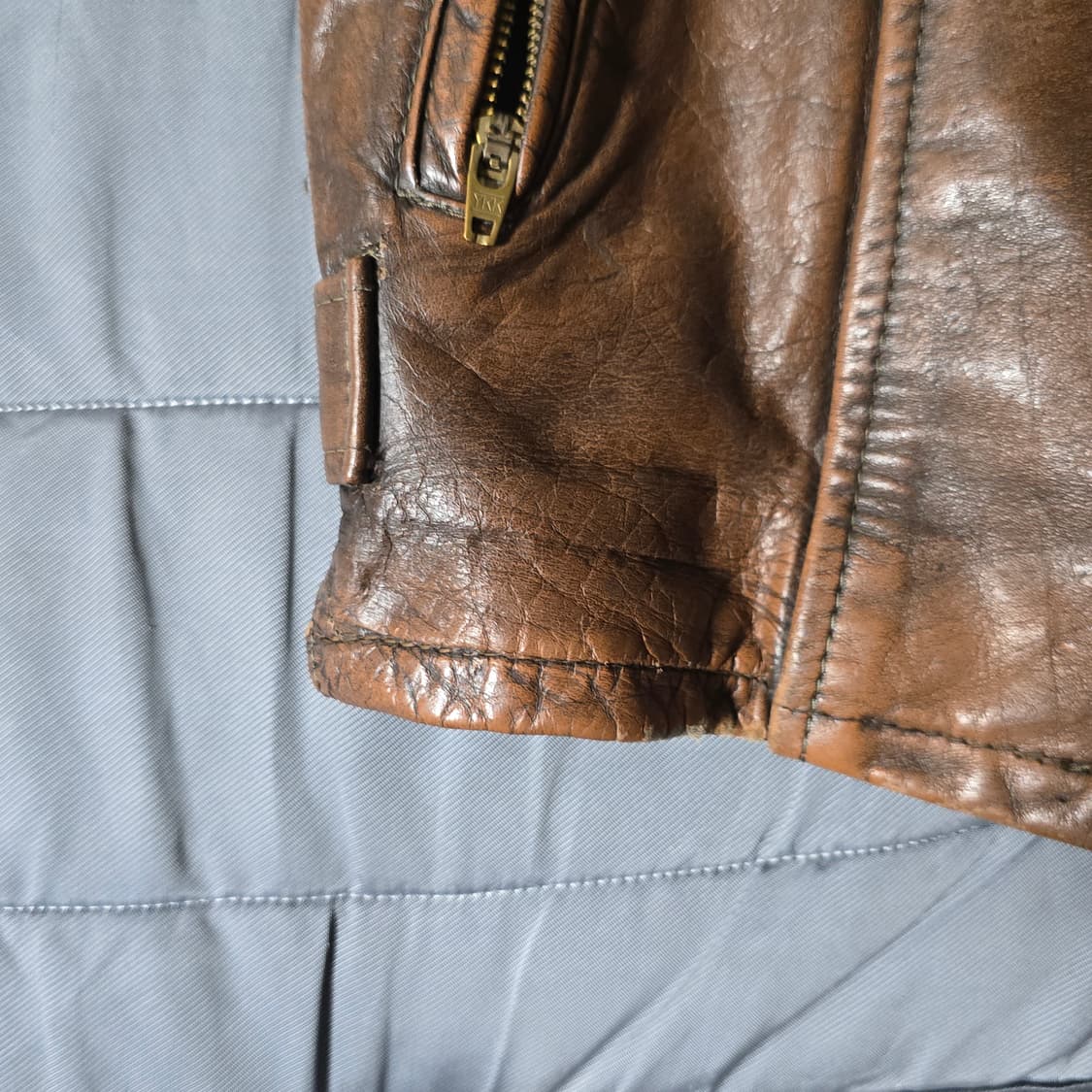 Lesco leather 빈티지 카페레이서 가죽자켓 상품이미지6