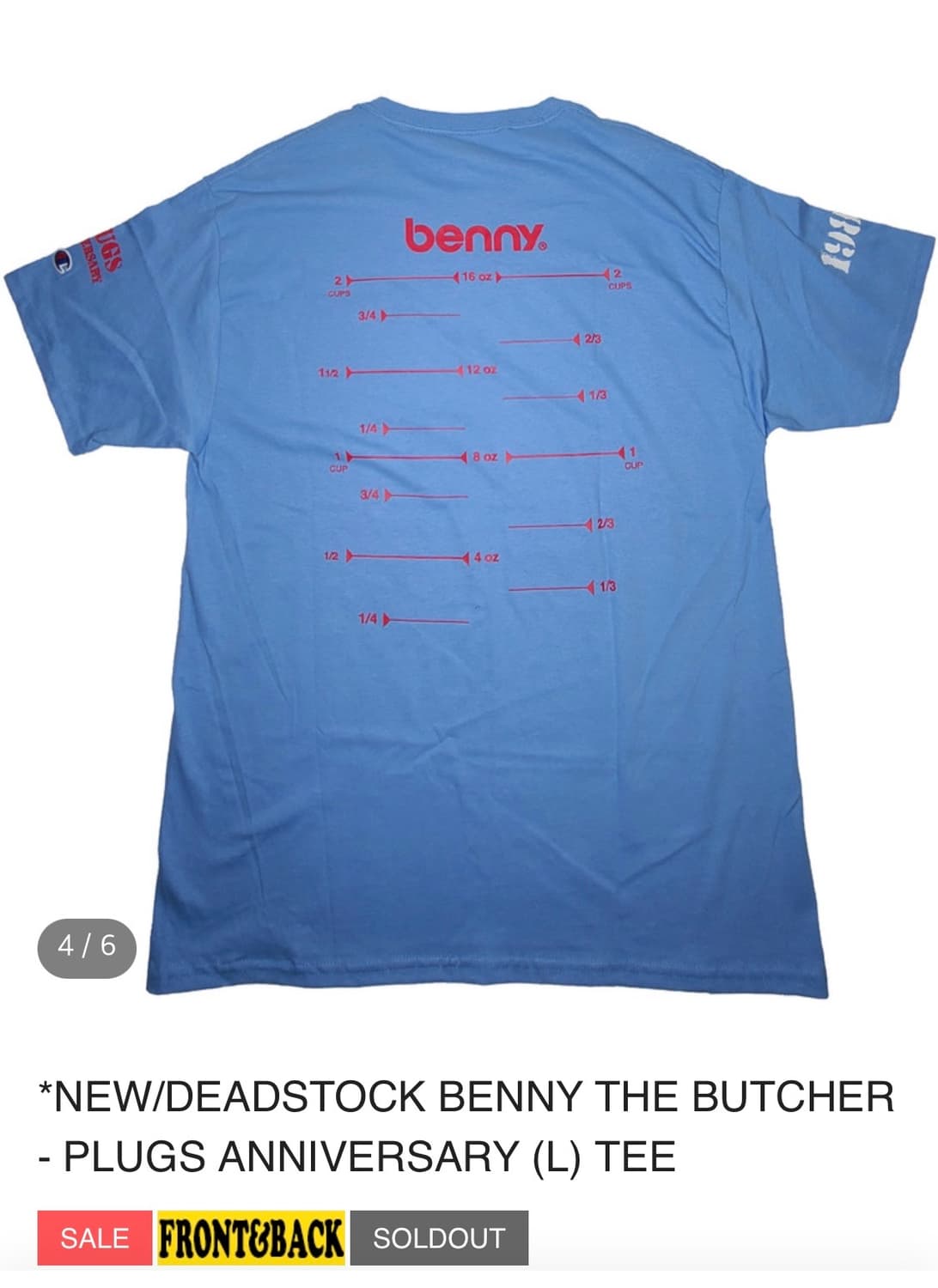 챔피온 BENNY THE BUTCHER 티 L 상품이미지2