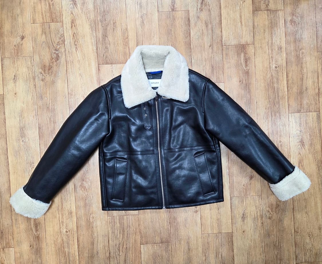구호(KUHO) 시어링 페이크 레더 무스탕자켓 55-66 상품이미지6
