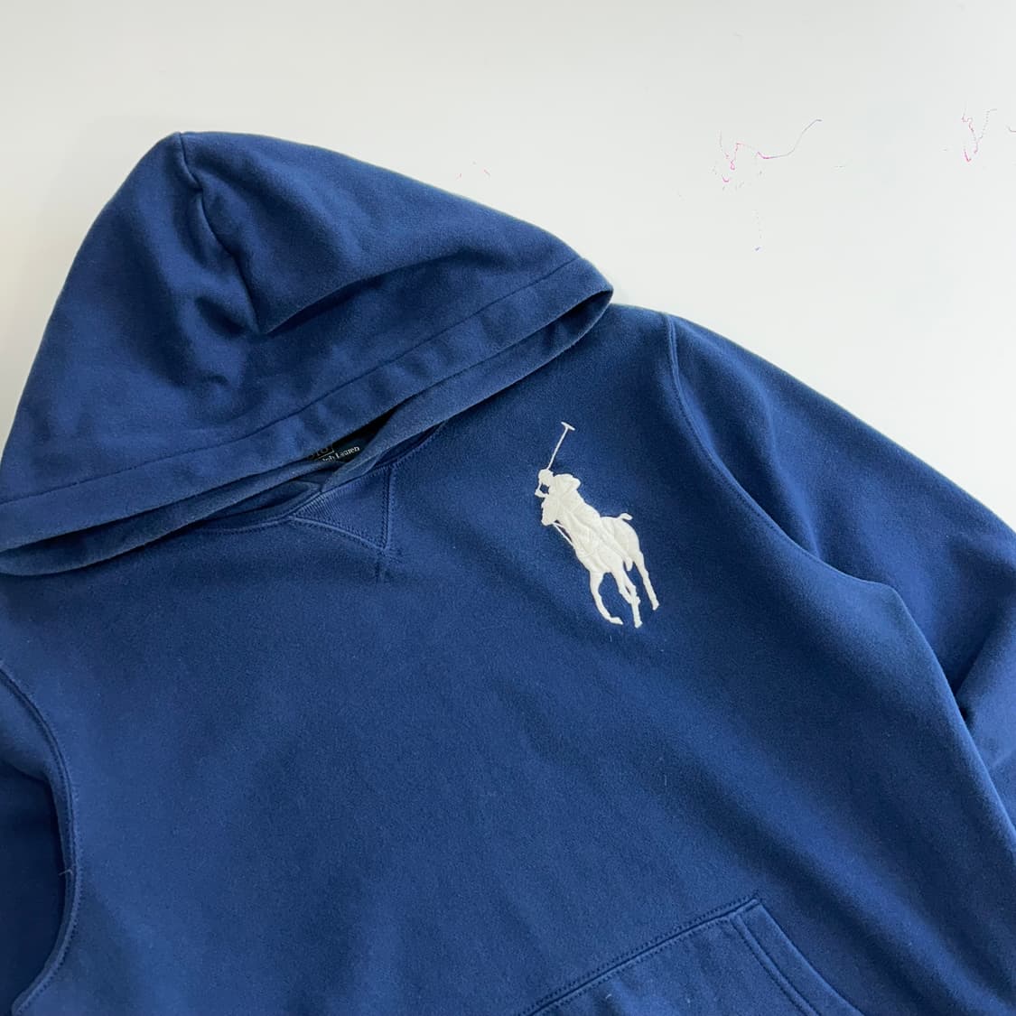 Polo 폴로 화이트 빅포니 블루 후드티 상품이미지4