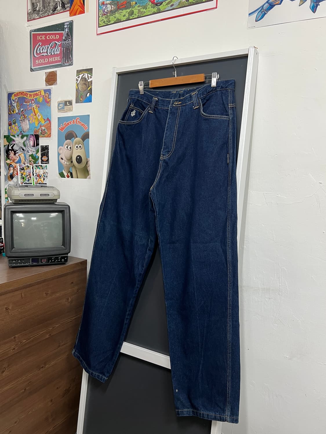 Roca wear 로카웨어 올드스쿨 힙합 인디고 데님 팬츠 상품이미지10