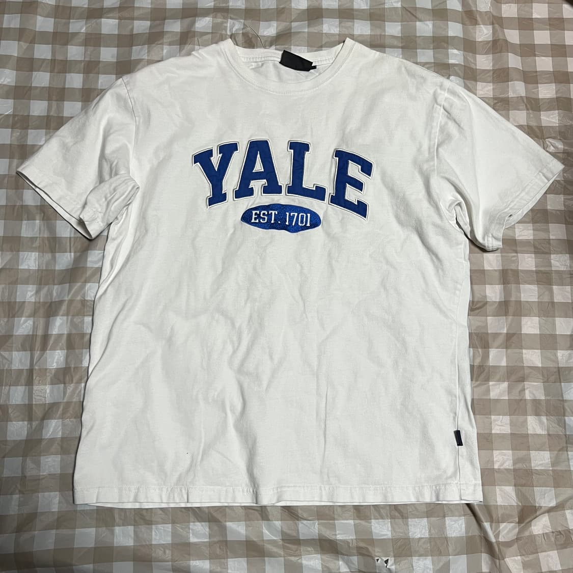 예일 반팔 화이트 M 반팔티 흰색 YALE 상품이미지1