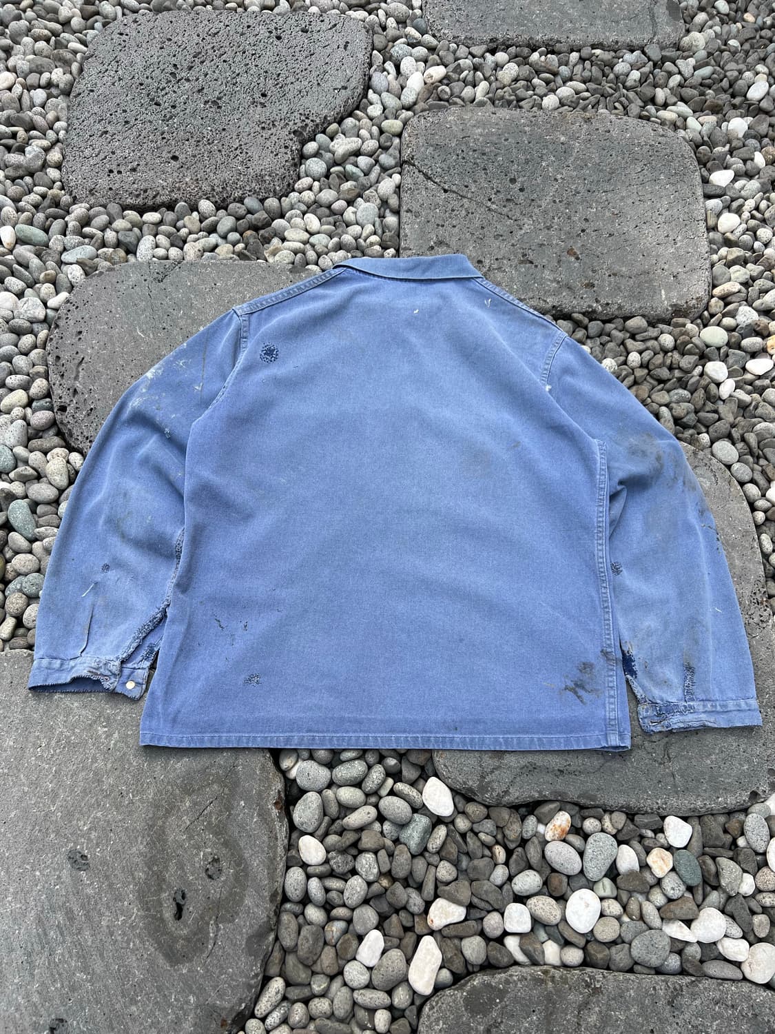 WASHING BLUE FADED DIRTY OLD 빈티지프렌치워크자켓 상품이미지8